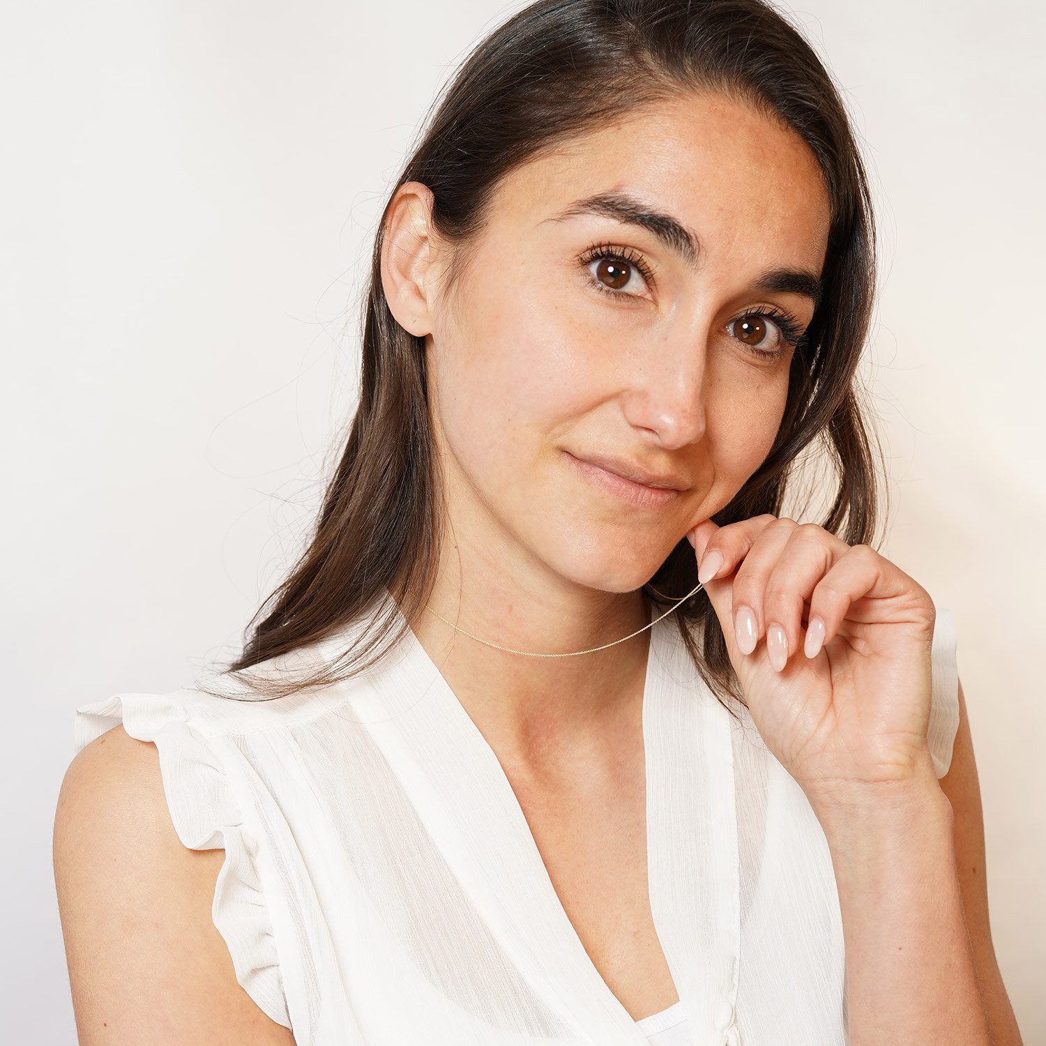 trendor Collier feine Ankerkette für Anhänger 18 Karat Gold 750 0,8 mm brei günstig online kaufen