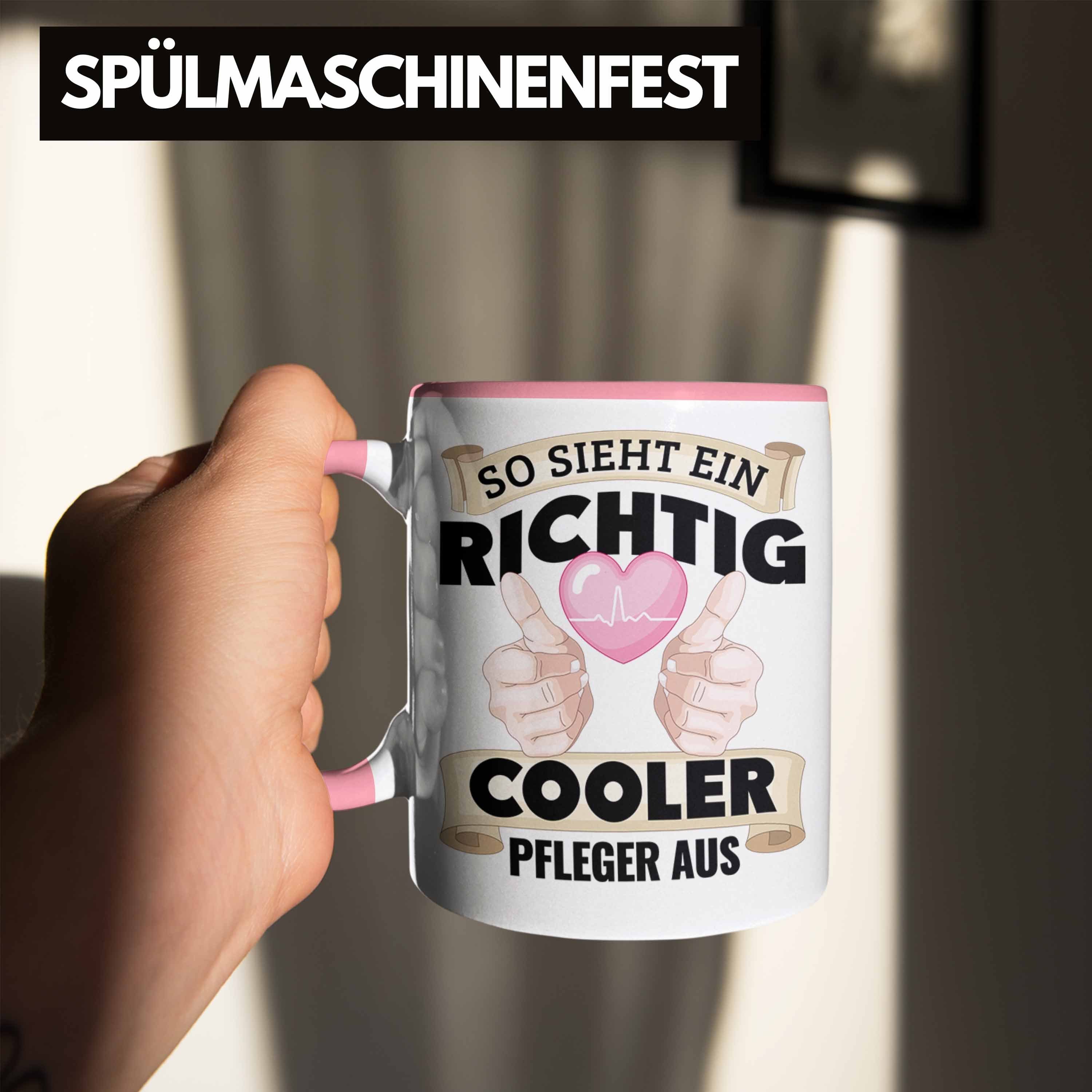 Geschenk Trendation Rosa Krankenpf Tasse Altenpfleger Pflegekraft Geschenkidee Tasse Pfleger