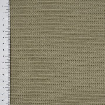 SCHÖNER LEBEN. Stoff Dekostoff Baumwolle über Waffelrelief Kästchenstruktur grün 2,80m, pflegeleicht