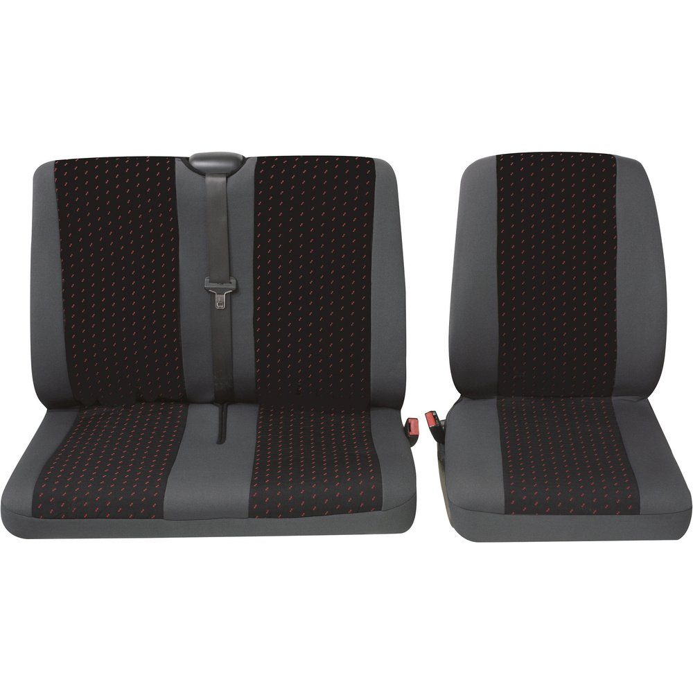 Petex Autositzbezug Petex 30071912 Profi 1 Sitzbezug 2teilig Polyester Rot, Anthrazit Fahr