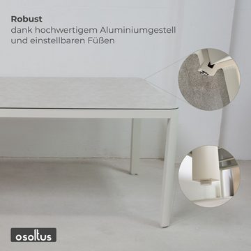 osoltus Sessel osoltus Livi Gartentisch Aluminium 220x100cm cream / sand