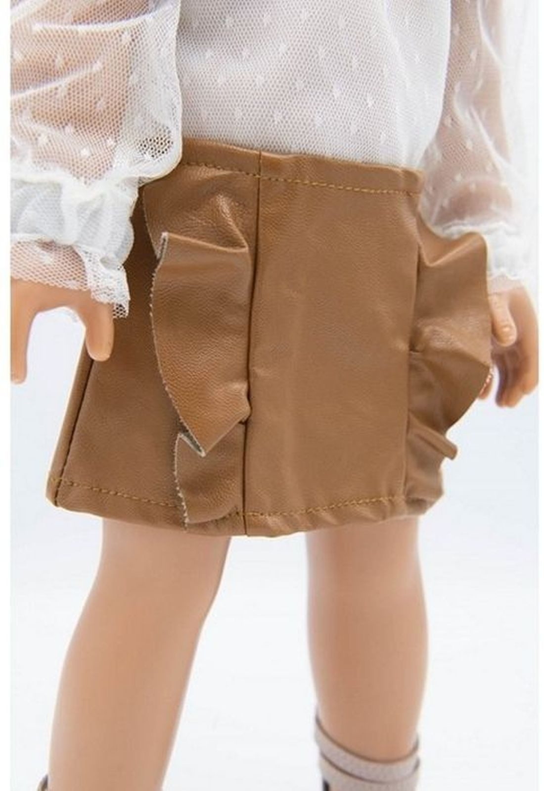 I´m a Girly Puppenkleidung Puppen Rock kurzer Rock Leder braun Puppenbeklei günstig online kaufen