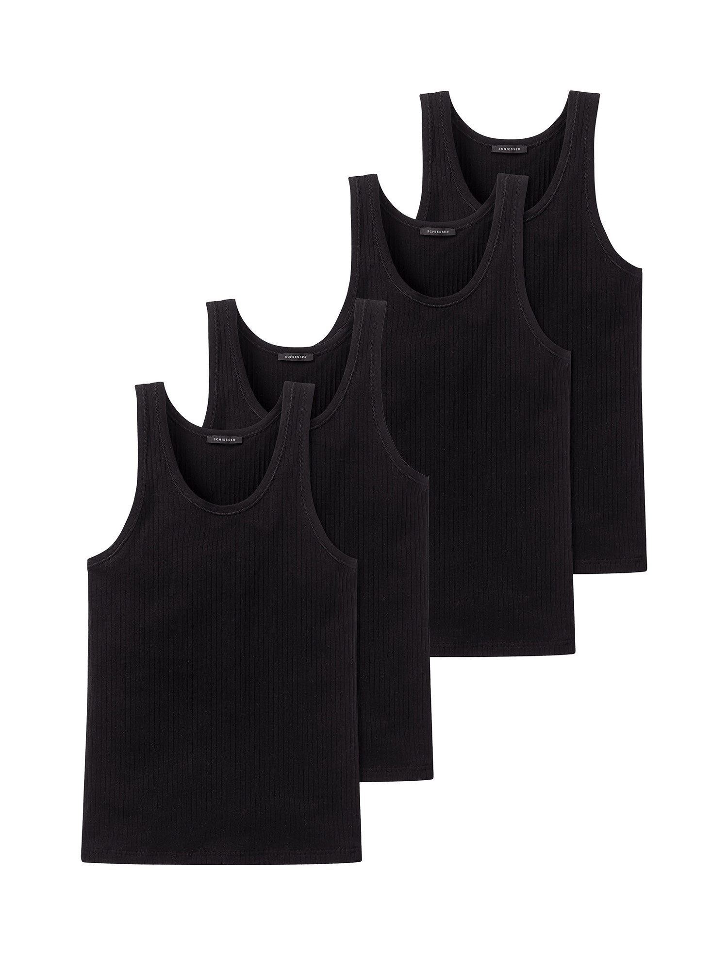 Schiesser Unterhemd Authentic (4-St) unterhemd unterzieh-shirt günstig online kaufen