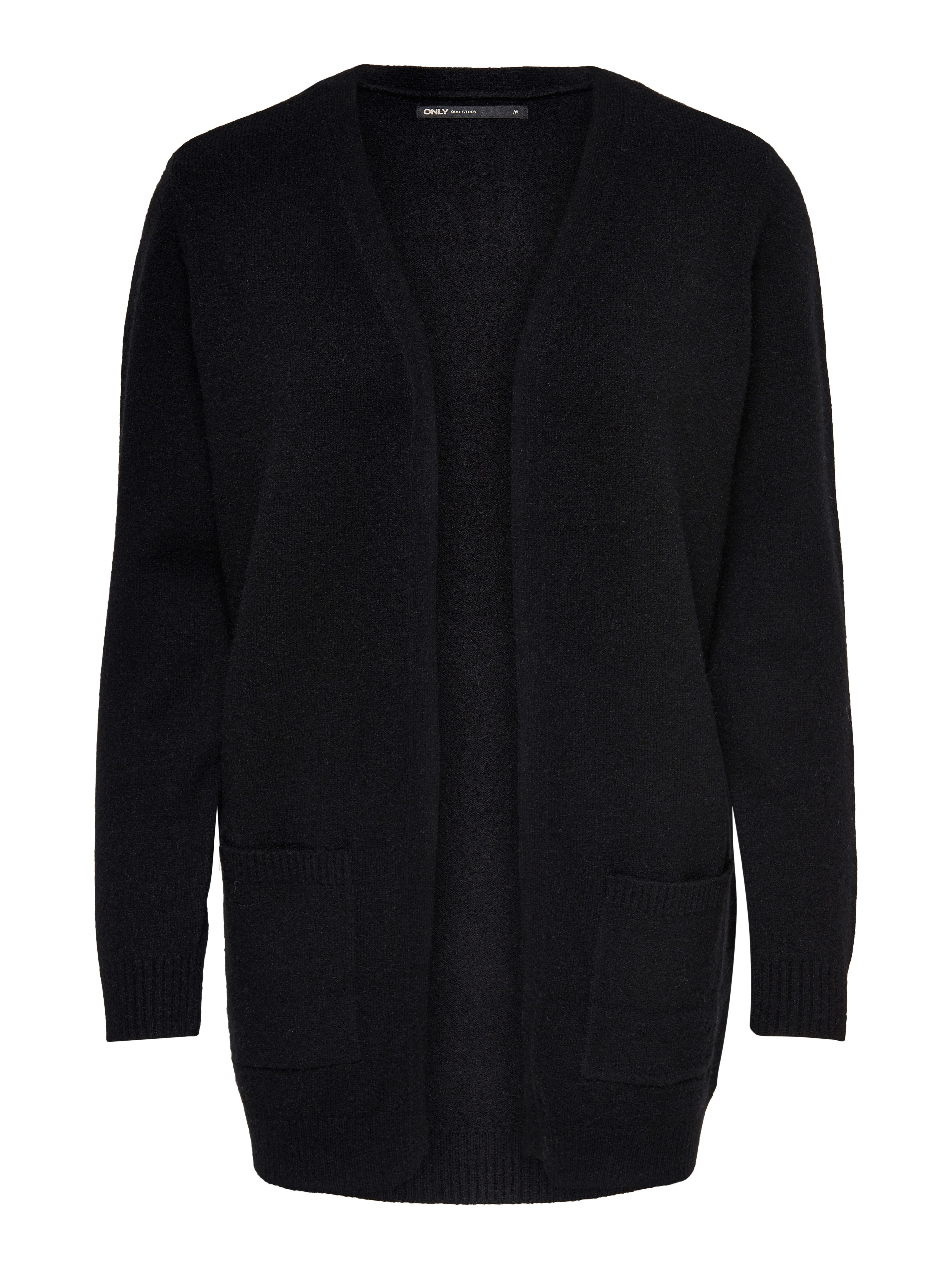 ONLY Strickjacke ONLLESLY – Cardigan mit Taschen und figurumspielender Form figurumspielend, casual, Feinstrick, Viskosemischung, V-Ausschnitt – Bild 4 von 5