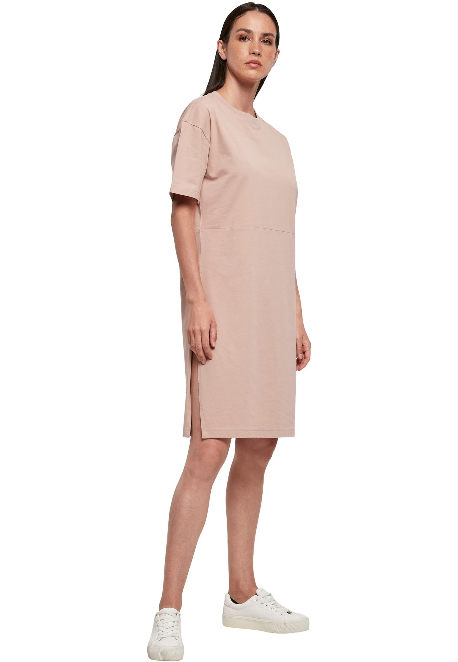 urbandreamz Jerseykleid Damen Kleid Lang Organic Oversized Slit Tee Shirt – Bild 5 von 5