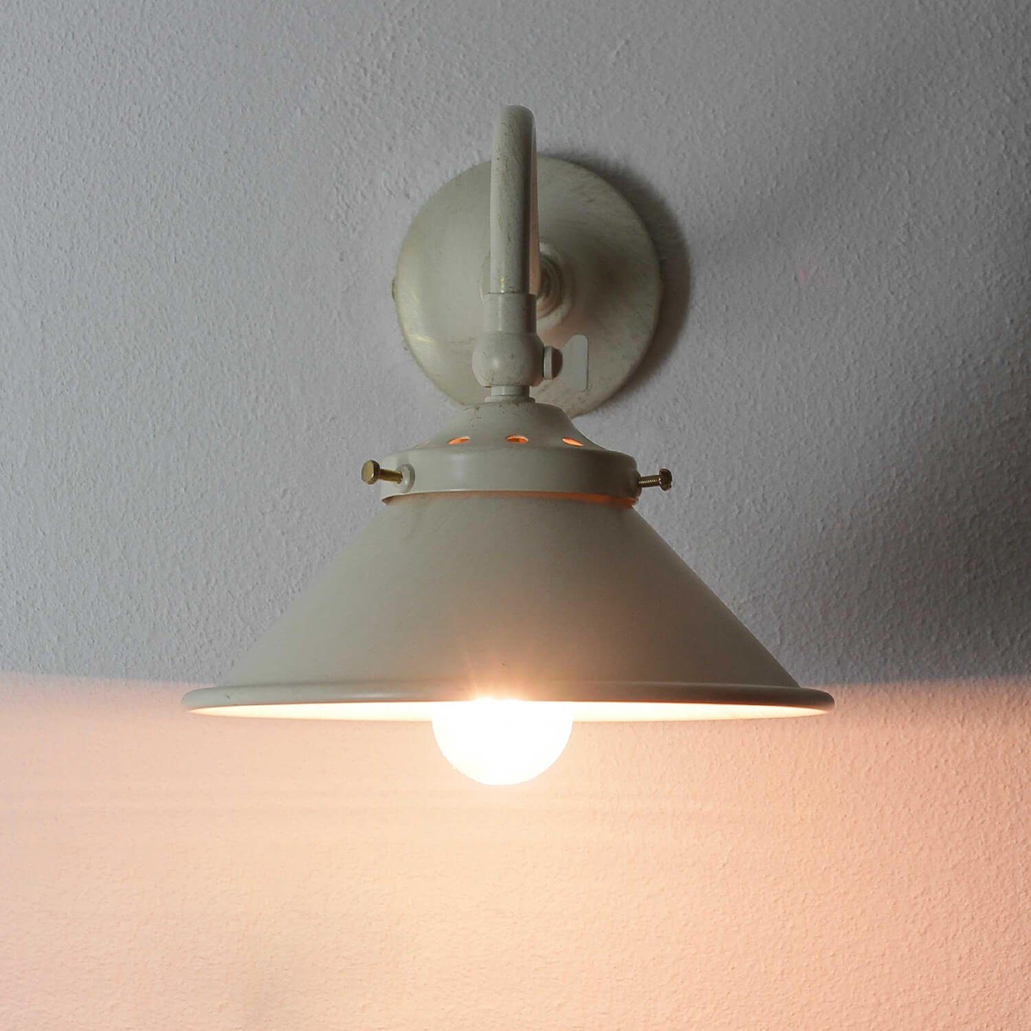 ohne Shabby Leuchtmittel, Chic Wandleuchte Schlafzimmer Lampe Weiß Wandlampe Licht-Erlebnisse Premium ALICE, Bronze