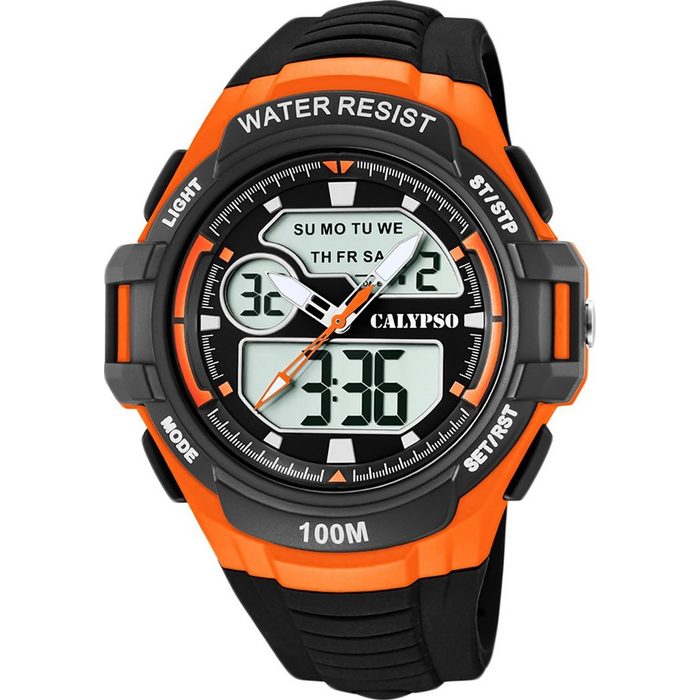 CALYPSO WATCHES Digitaluhr Calypso Herren Uhr K5770/2 (Armbanduhr) Herren Armbanduhr rund Kunststoff PUarmband schwarz Sport