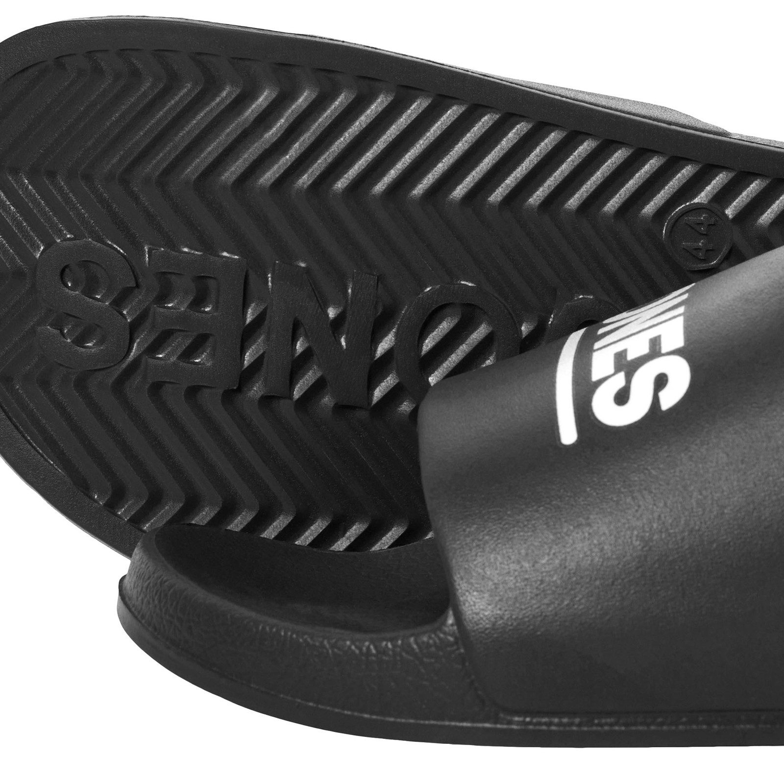 Jack & Jones JFWOLLIE Slider LN Badeschuh mit plakativem Markenschriftzug