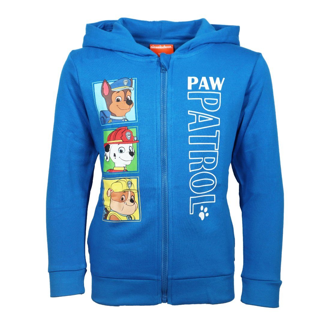 PAW PATROL Kapuzenpullover Paw Patrol Kinder Jungen Kapuze Pullover Sweatshirt Hoodie Gr. 98 bis 128