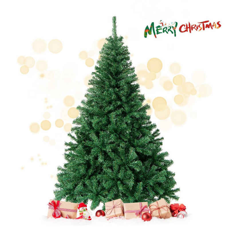 COSTWAY Künstlicher Weihnachtsbaum, mit 1000 Spitzen PVC Nadeln