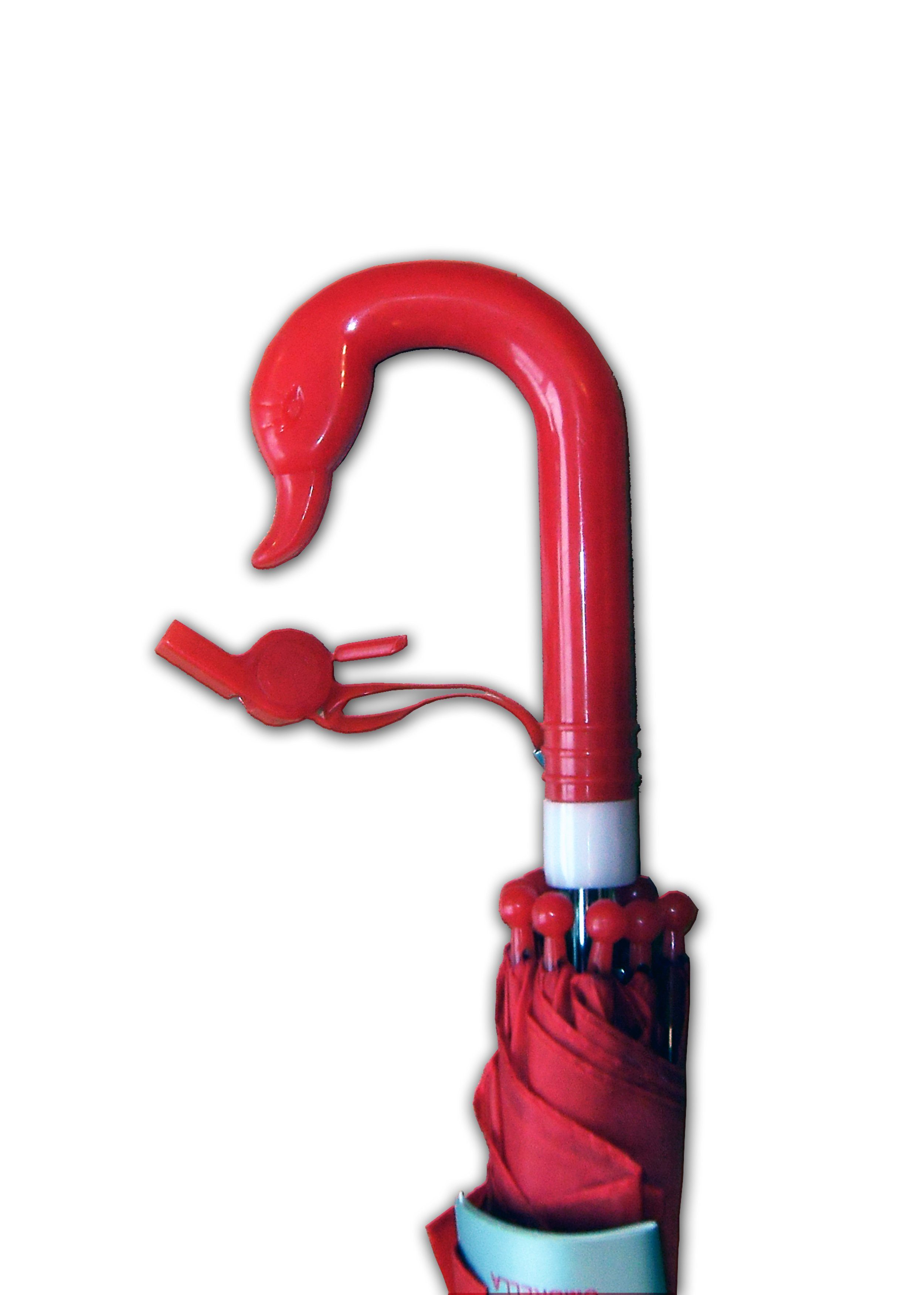 Susino Stockregenschirm Automatik KINDERSCHIRM Ø80cm Pfeife 61cm Regenschirm Schirm 3463 (Rot), Kinder Stockschirm Stockregenschirm Regenschirm Schirm