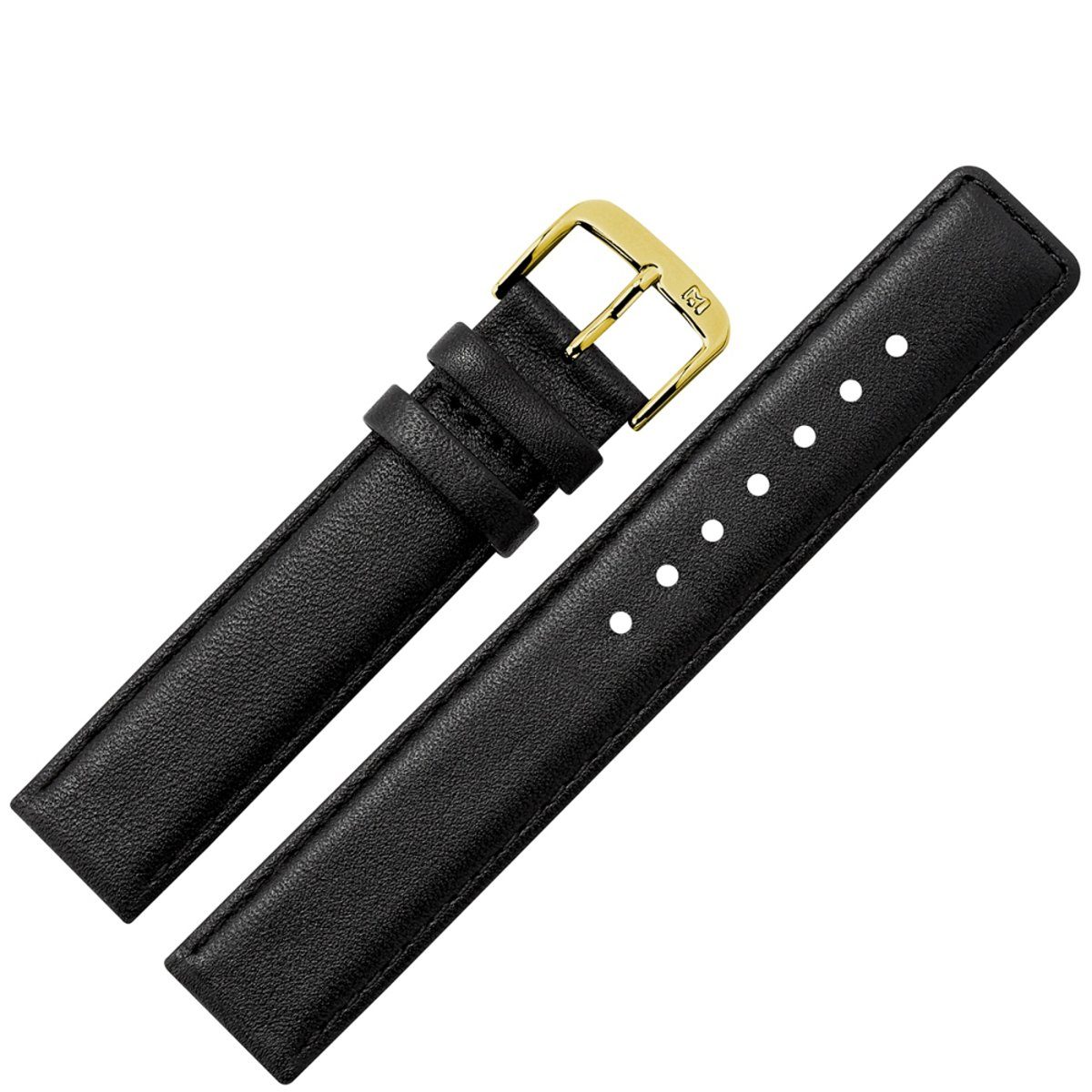 MARBURGER Uhrenarmband 20mm Leder Schwein Schweinsleder
