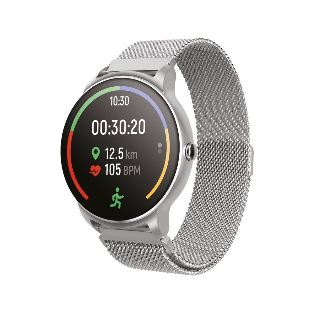 Forever Fitness-Tracker Android Forevive Smart Wasserdicht Forever 2 Watch iOS IP67 Silber