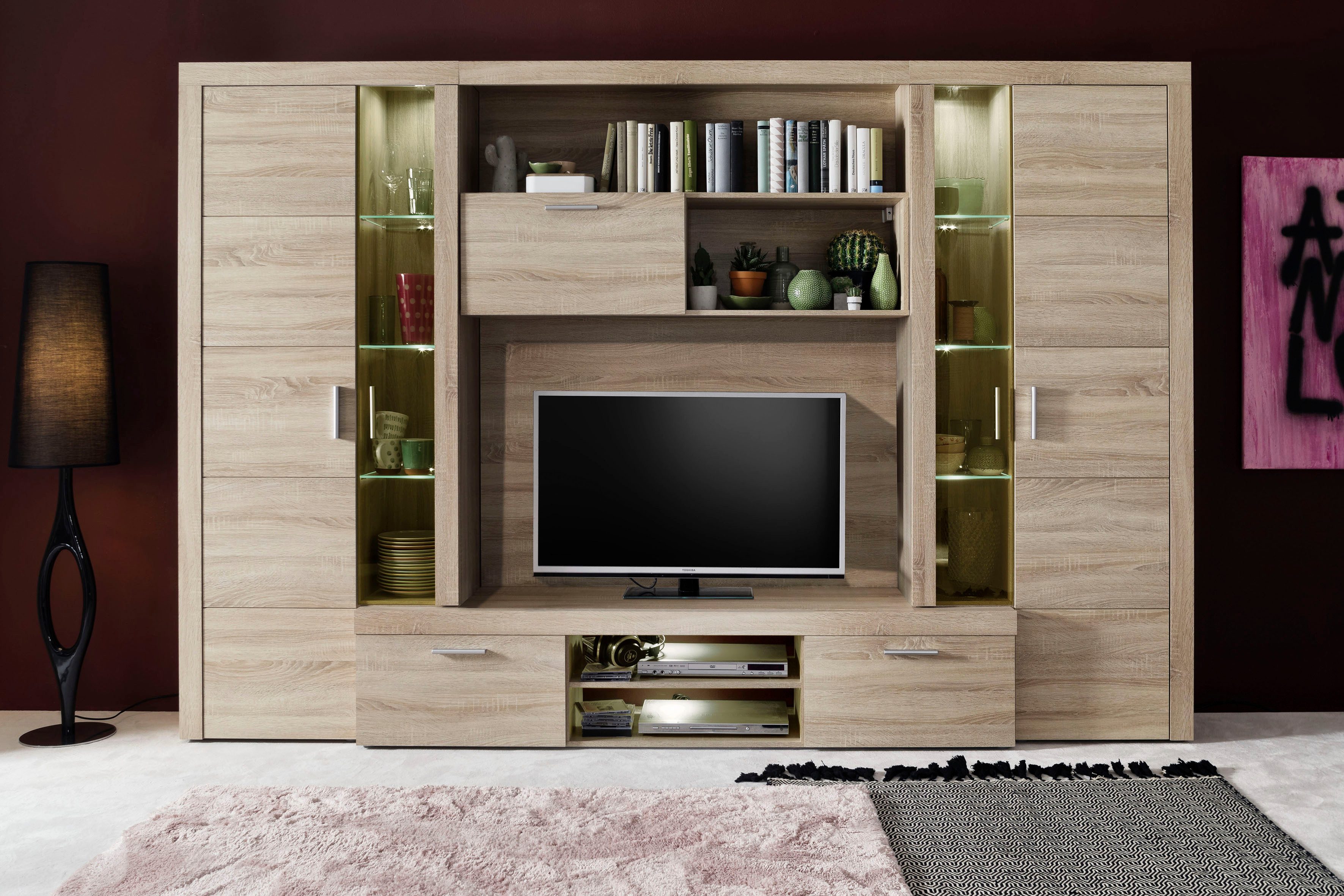 Home affaire Wohnwand Delhi, kompaktes klassisches Design