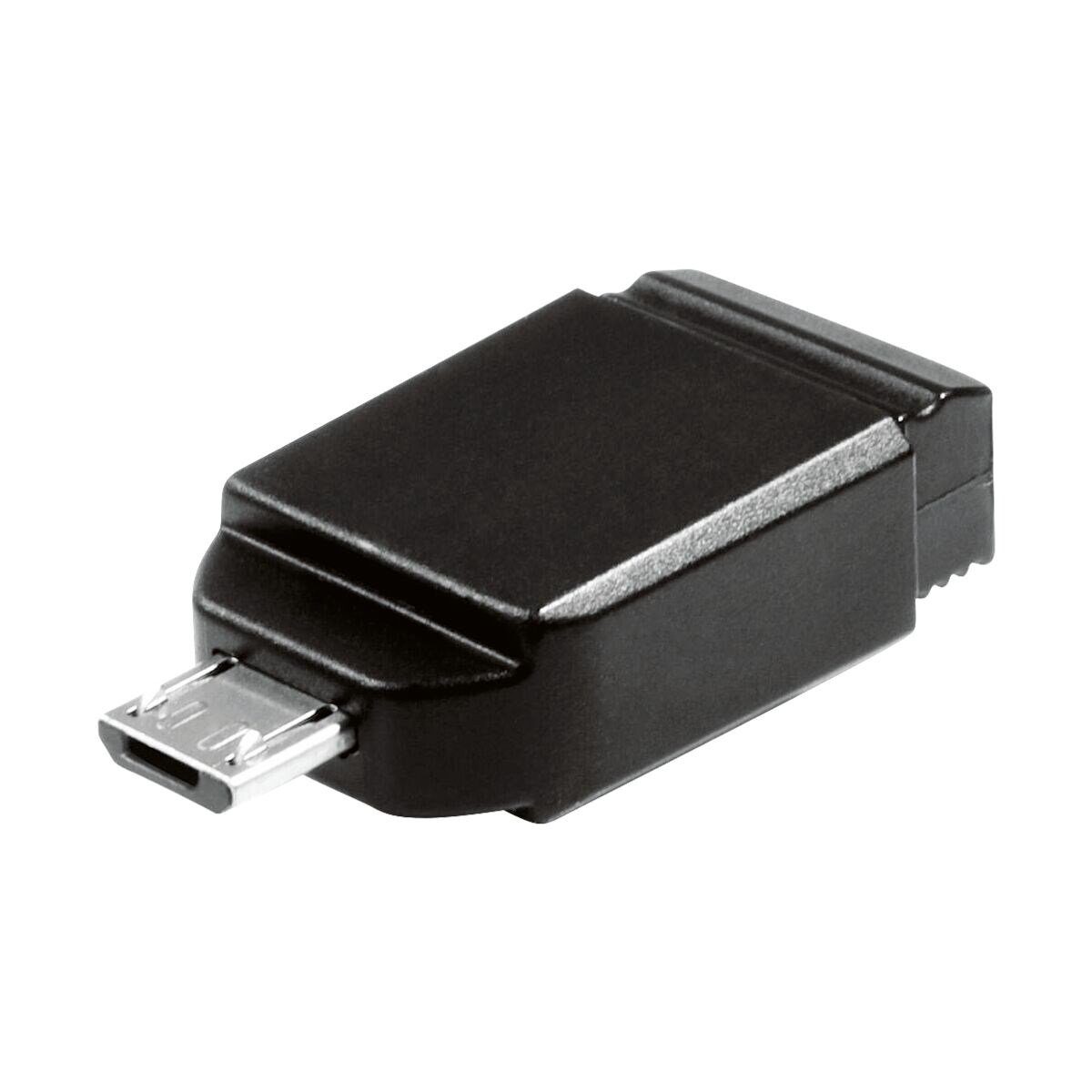 Verbatim Nano USB-Stick (Lesegeschwindigkeit 10 MB/s, mit Micro USB-Adapter)