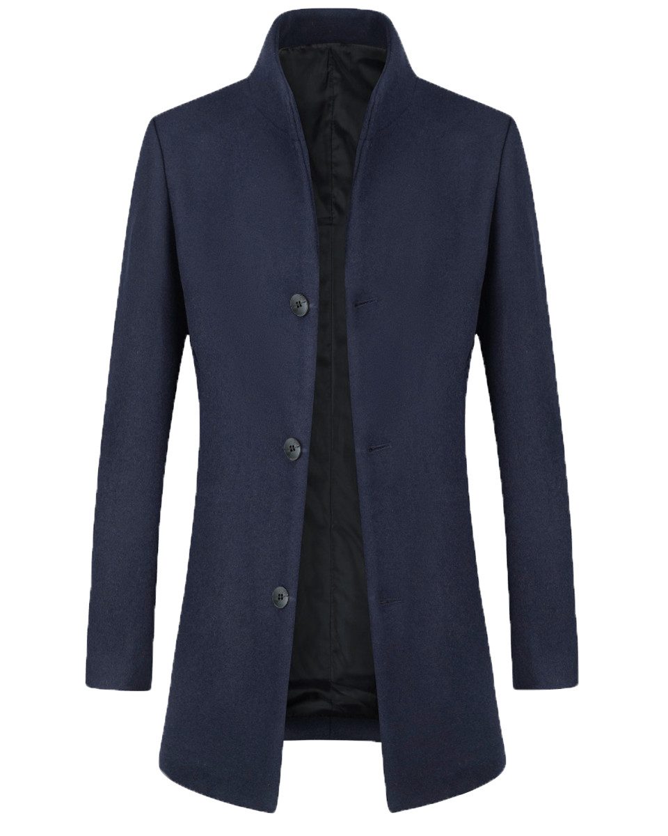 Allthemen Wollmantel Herren mittellanger Mantel Slim günstig online kaufen