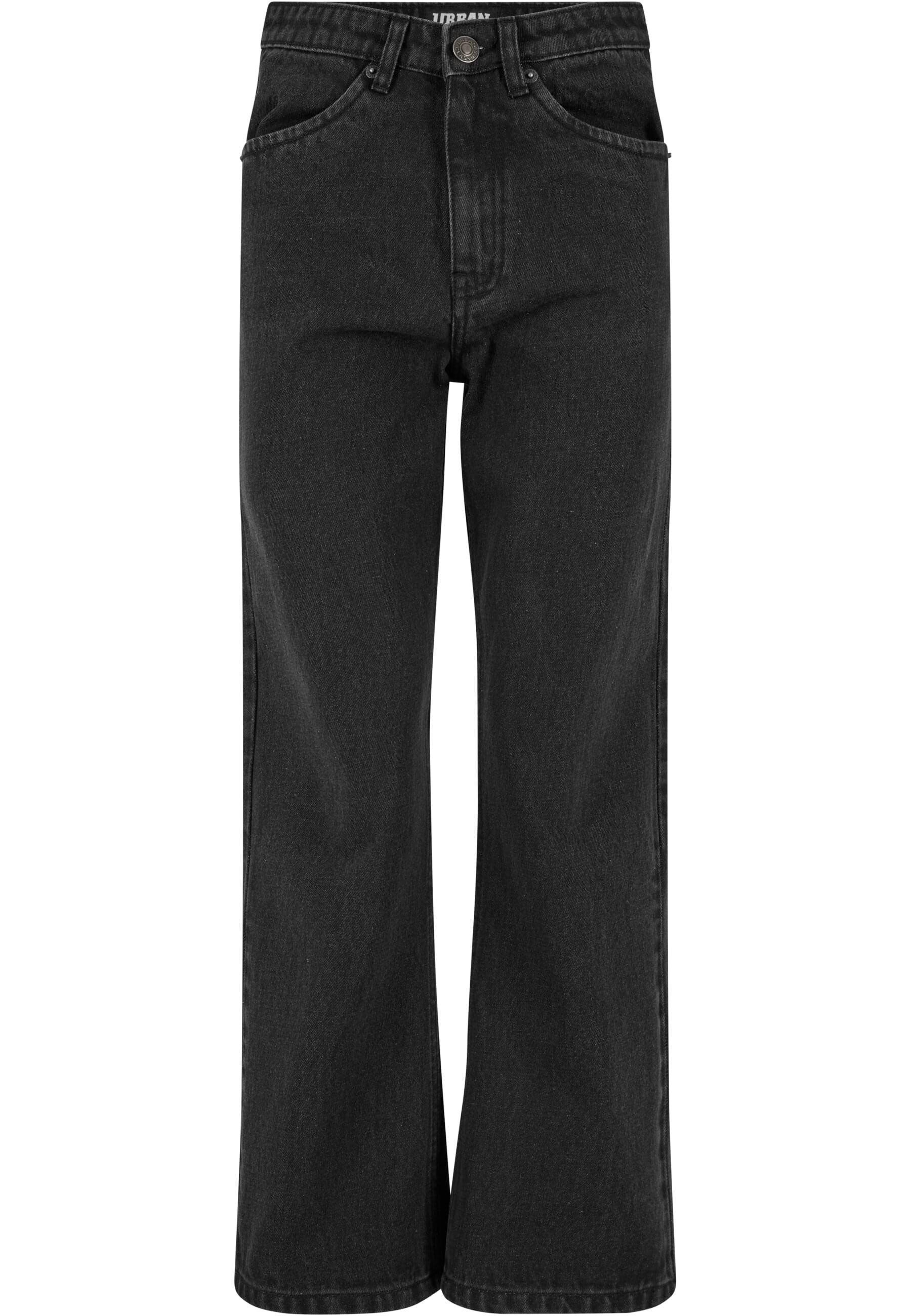 URBAN CLASSICS Bequeme Jeans Urban Classics Damen Ladies Cropped Straight Leg Denim Pants