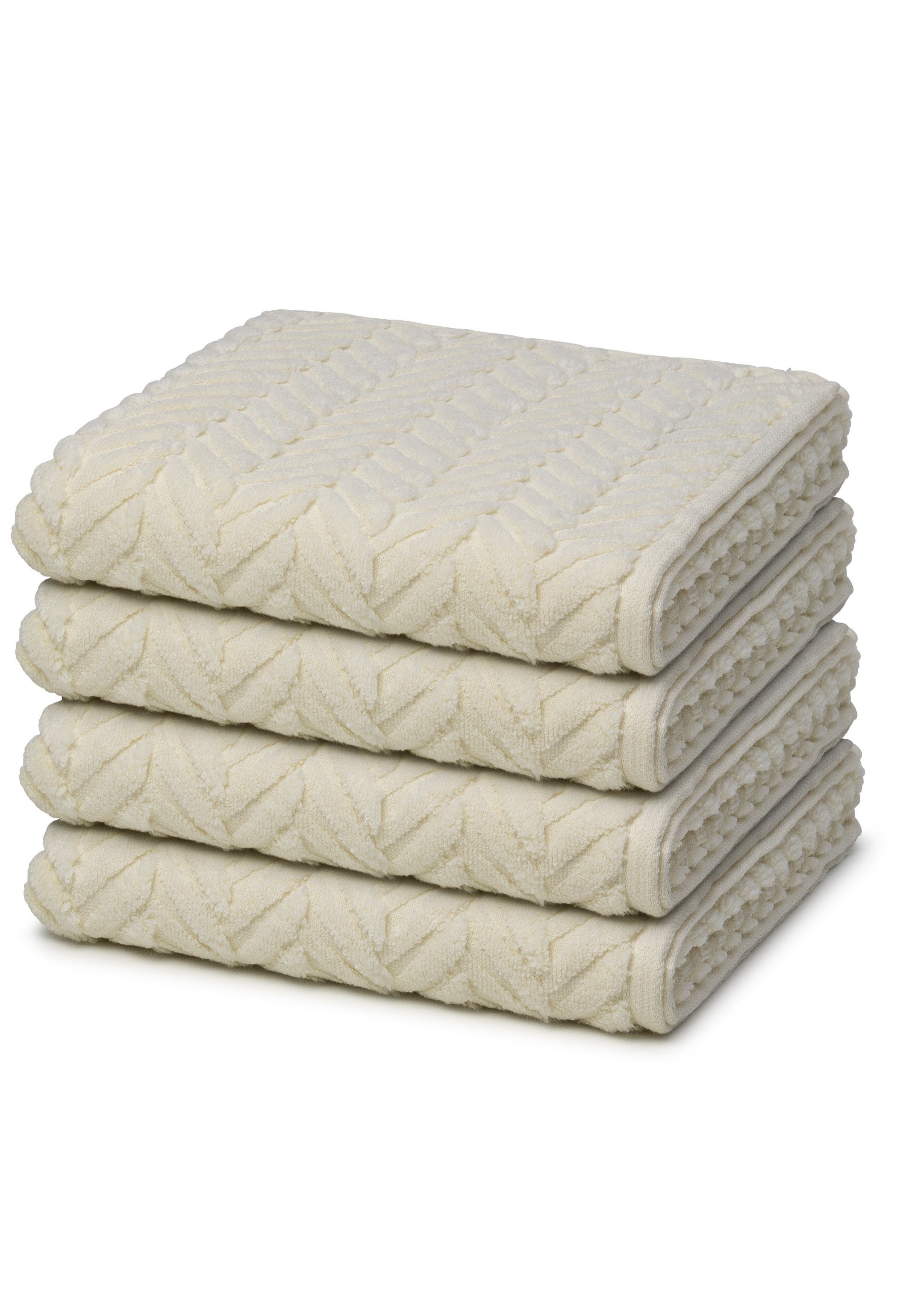 ROSS Handtuch Set Sensual Skin, Walkfrottee, (Spar-Set, 4-tlg), 4 X  Handtuch im Set - Baumwolle - Schnelltrocknend