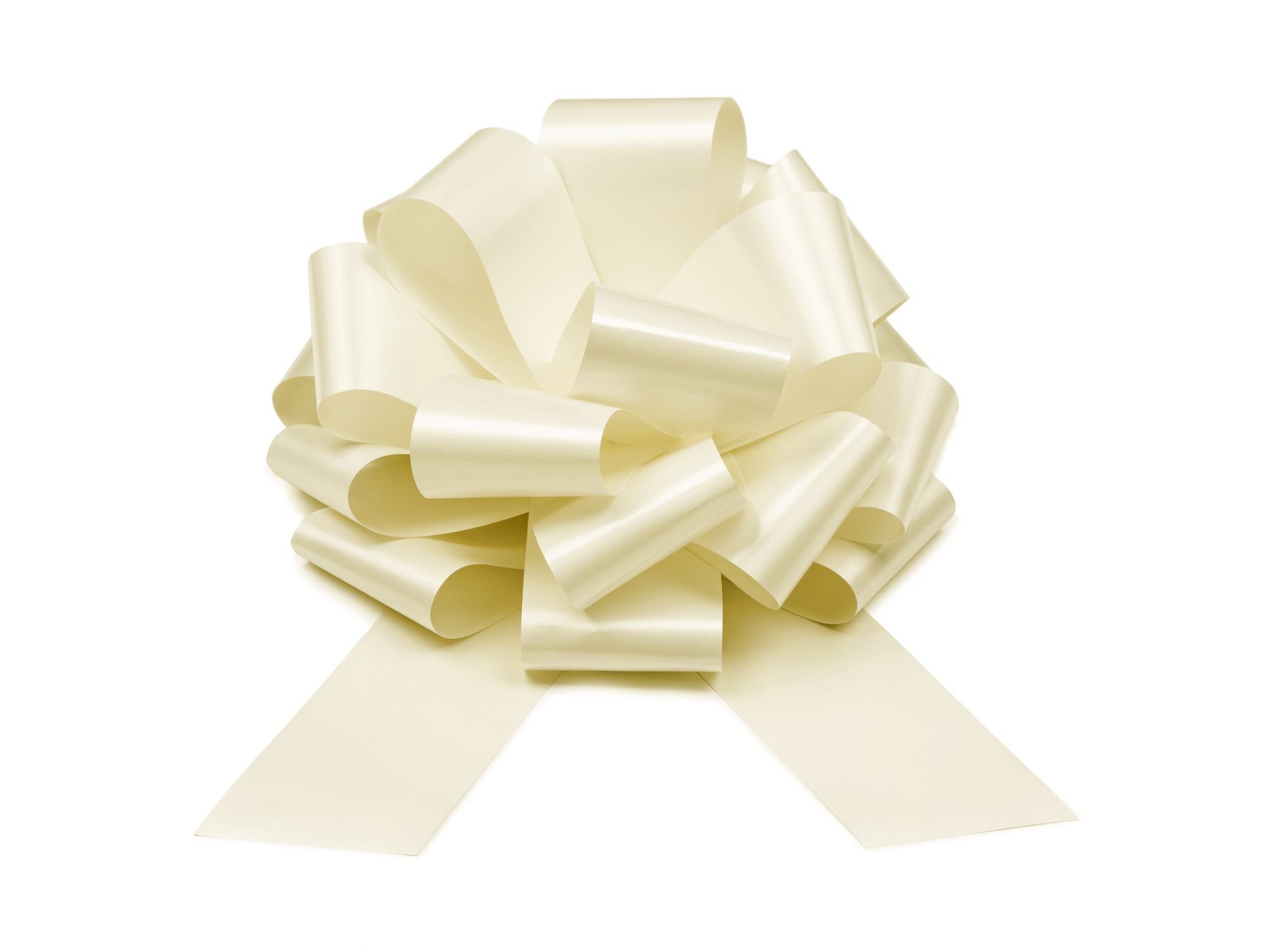 partydeco Hängedekoration Dekoschleife ø 30 cm, Off-White