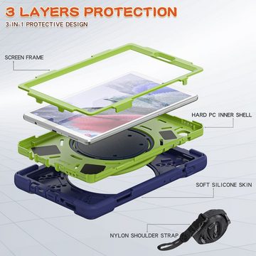 Wigento Tablet-Hülle Für Samsung Galaxy Tab A7 Lite T220 Hybrid Outdoor Schutzhülle Blau