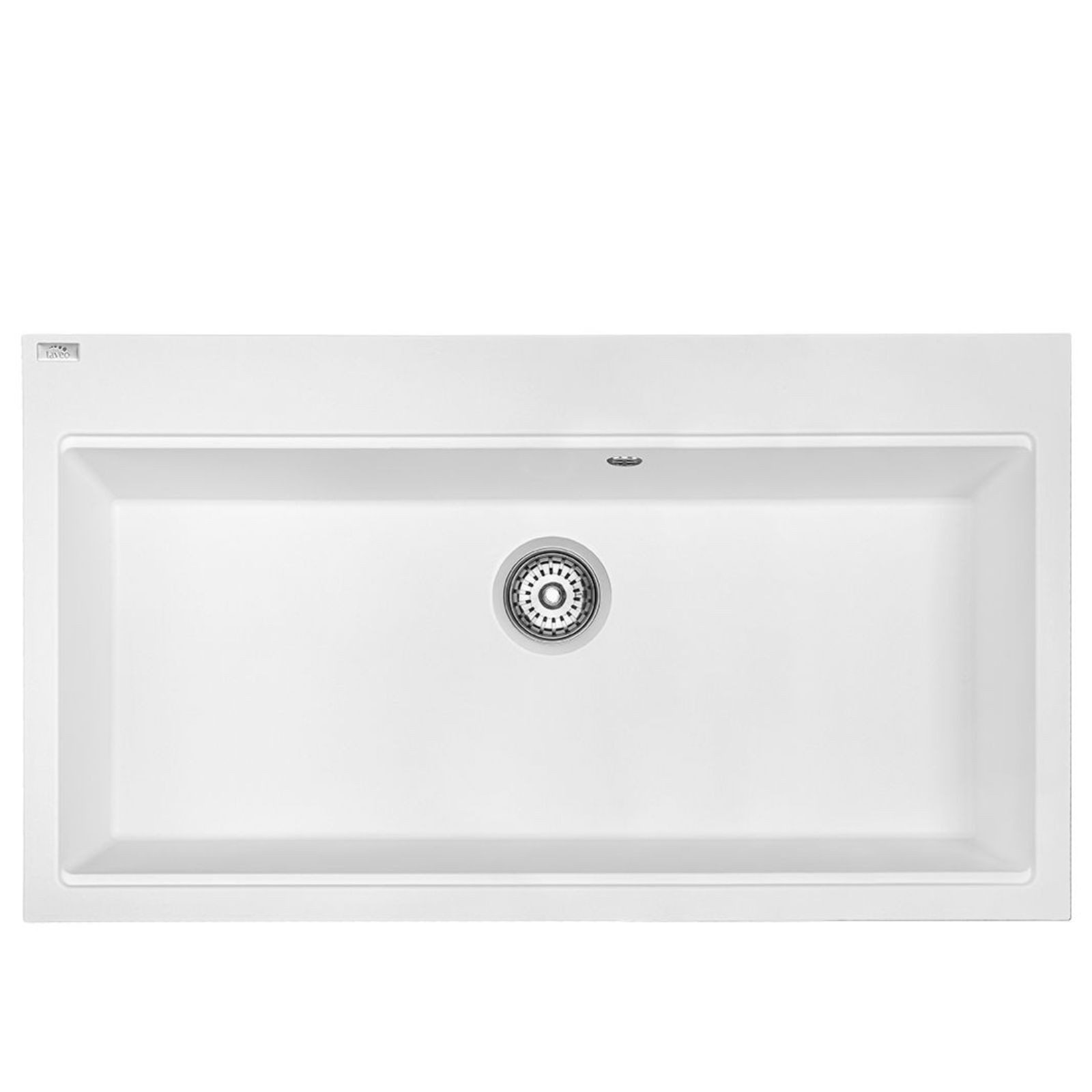 Granitspüle Einbauspüle TAU aus Granit (90×50 cm), 1 Becken, weiß, matt Küc günstig online kaufen