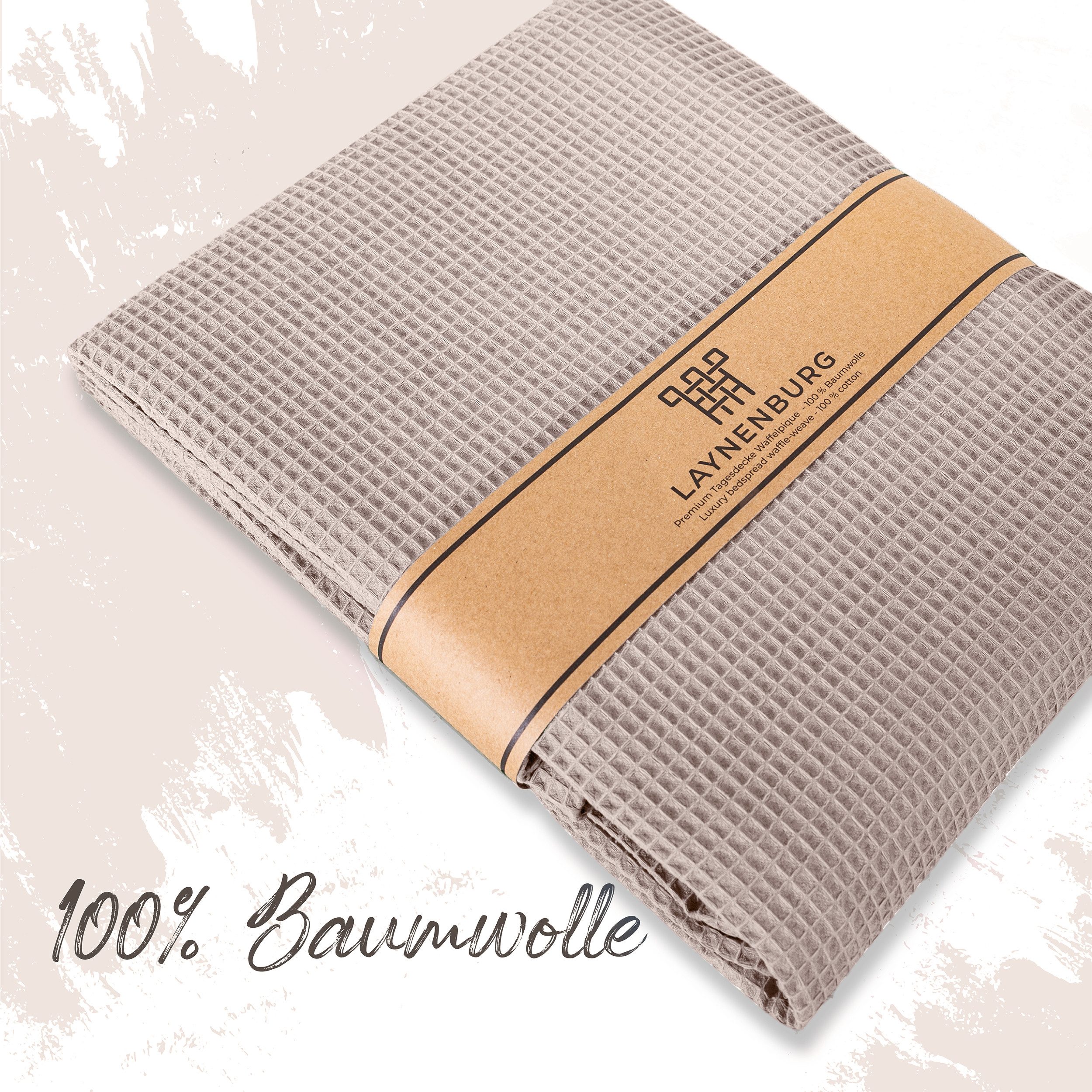 Laynenburg Tagesdecke LAYNENBURG Tagesdecke Waffelpique Baumwolle günstig online kaufen