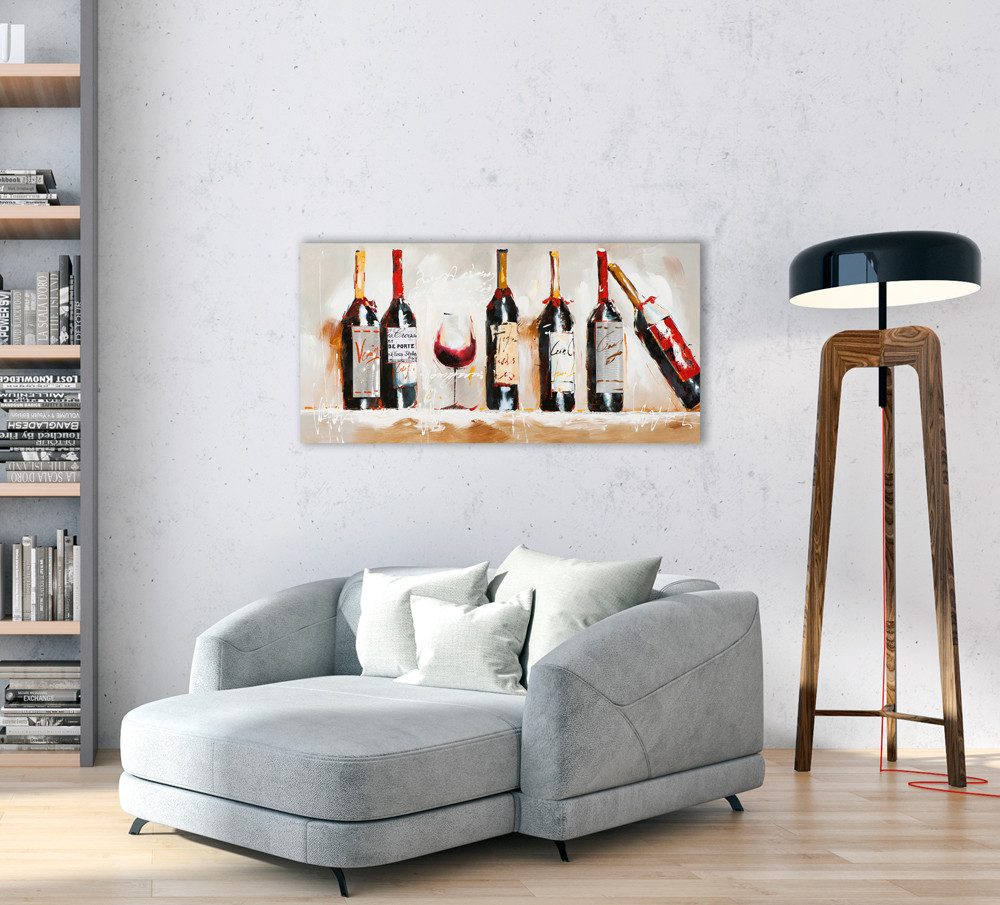ArtUniverse Gemälde Weinprobe 60 x 120 cm, Modern
