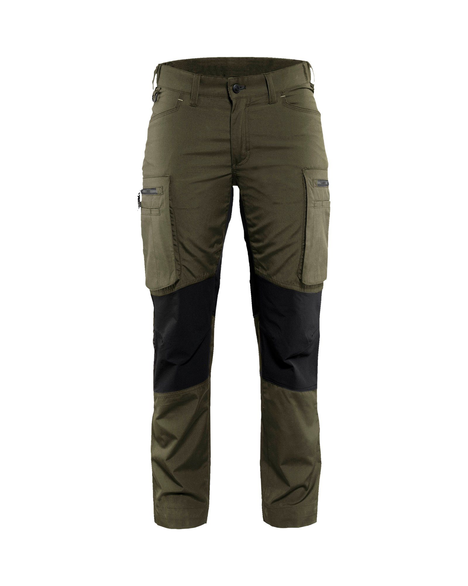 BLÅKLADER Arbeitsbundhose Service Arbeitshose armeegrün/schwarz Damen (1-tlg) Stretch