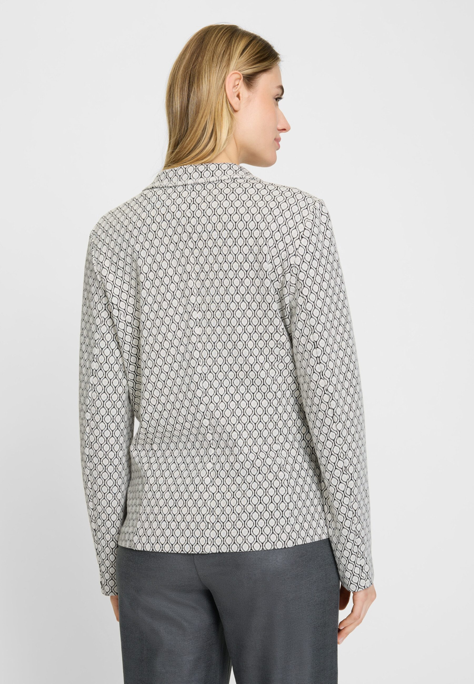 Olsen Kurzblazer aus Jacquard mit schimmernden Akzenten