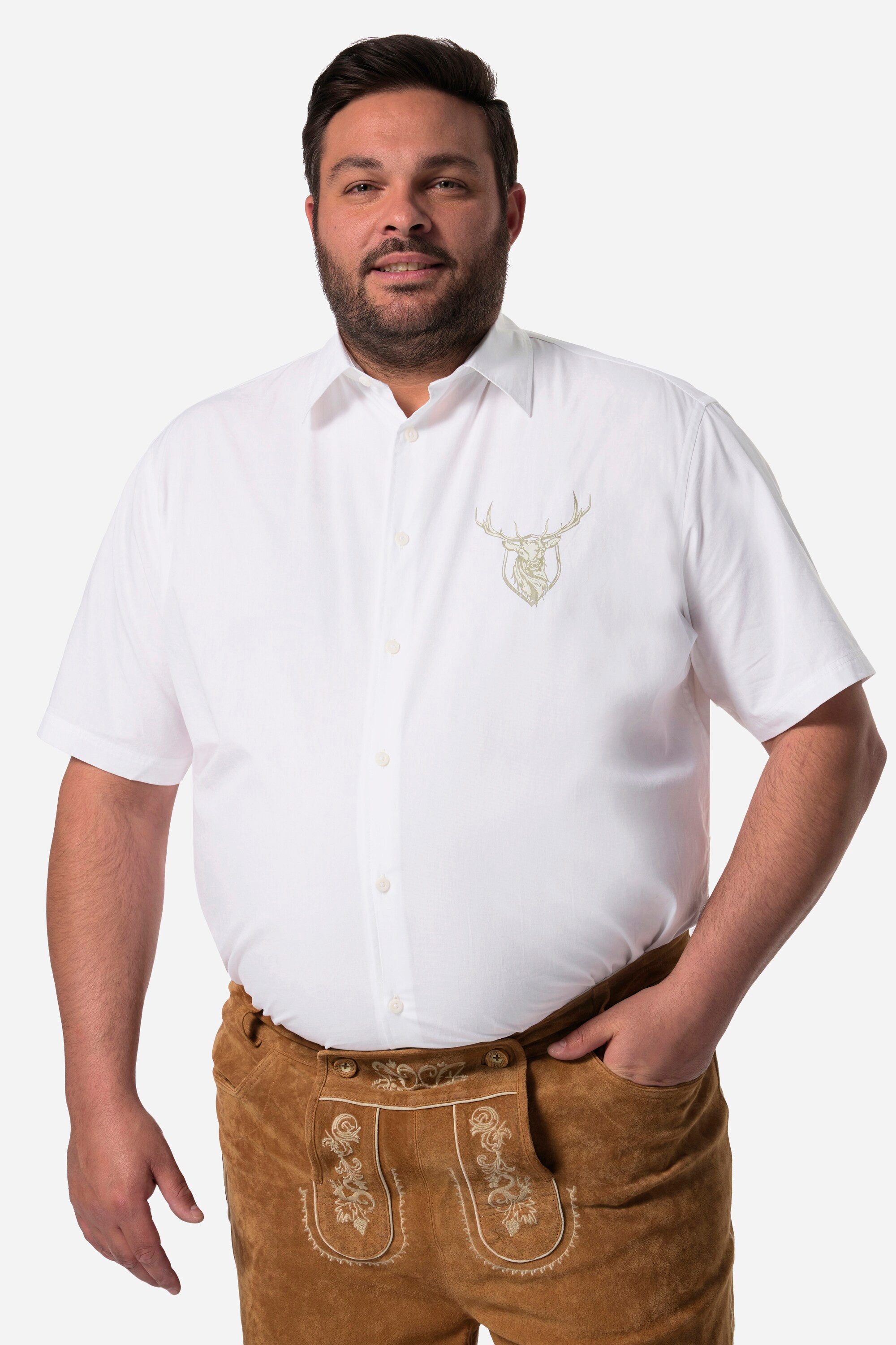 Kurzarmhemd Men+ Trachtenhemd Halbarm Kentkragen Comfort Fit
