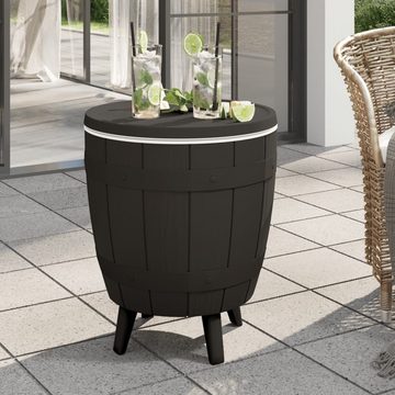 vidaXL Gartentisch 3-in-1 Tisch mit Eiskühler Schwarz Polypropylen (1-St)