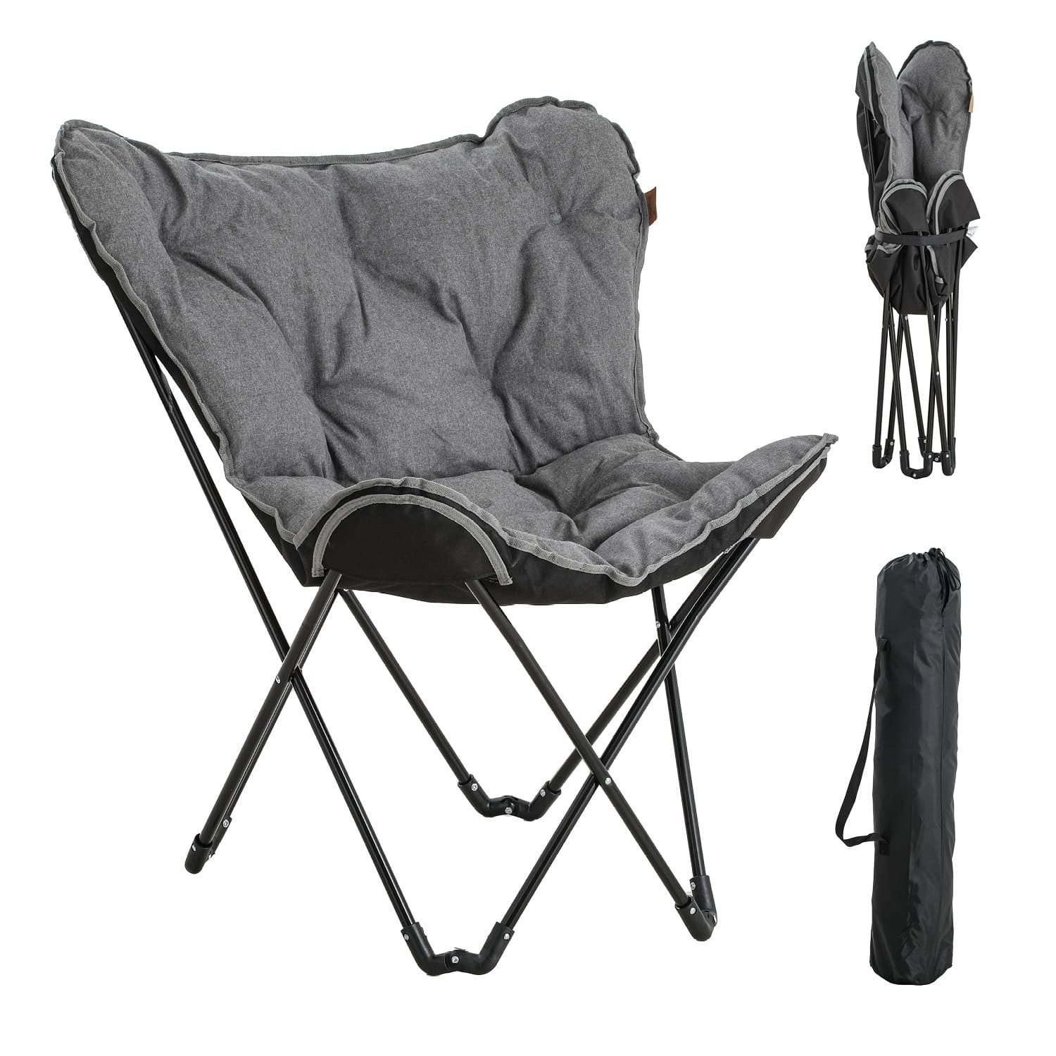 Skandika Campingstuhl Faltsessel XL Tolga, Campingsessel, Stuhl für Camping, Sitzhöhe 45 cm, belastbar bis 120 kg, 3,5 kg leicht, mit Tragetasche
