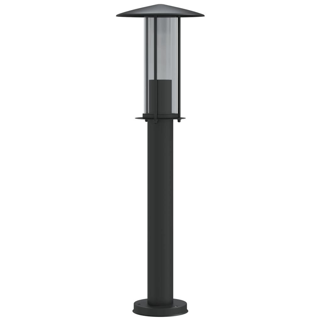 vidaXL Gartenleuchte Wegeleuchte Schwarz 60 cm Edelstahl