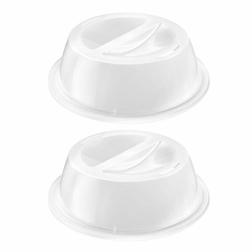 WESTMARK Mikrowellenbehälter Abdeckhauben, 2 Stück, ø je ca. 27,5 cm, Zum Auftauen und Erwärmen, PP