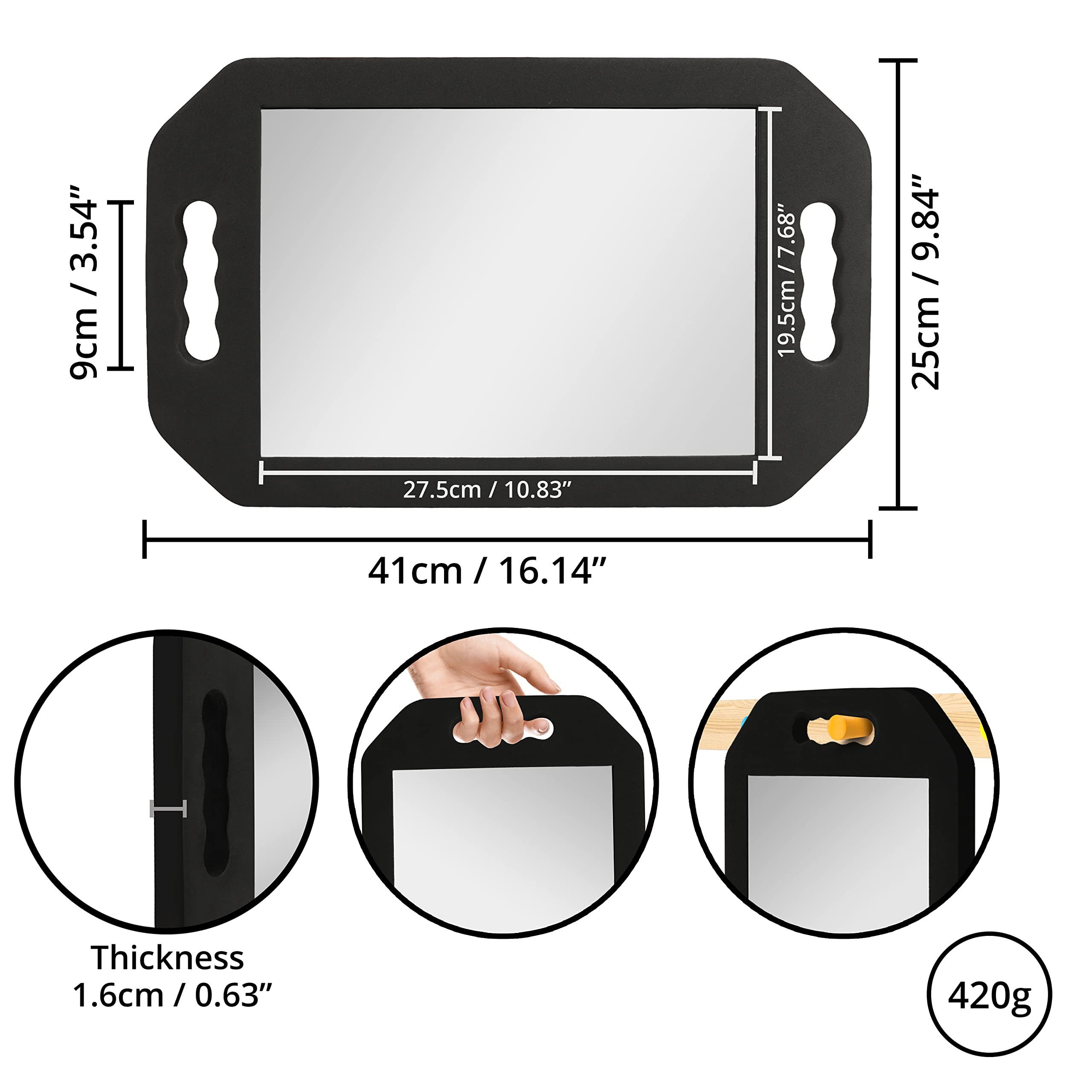 Kurtzy Kosmetikspiegel Handspiegel mit bequemen Schaumstoffgriffen (1-St) günstig online kaufen