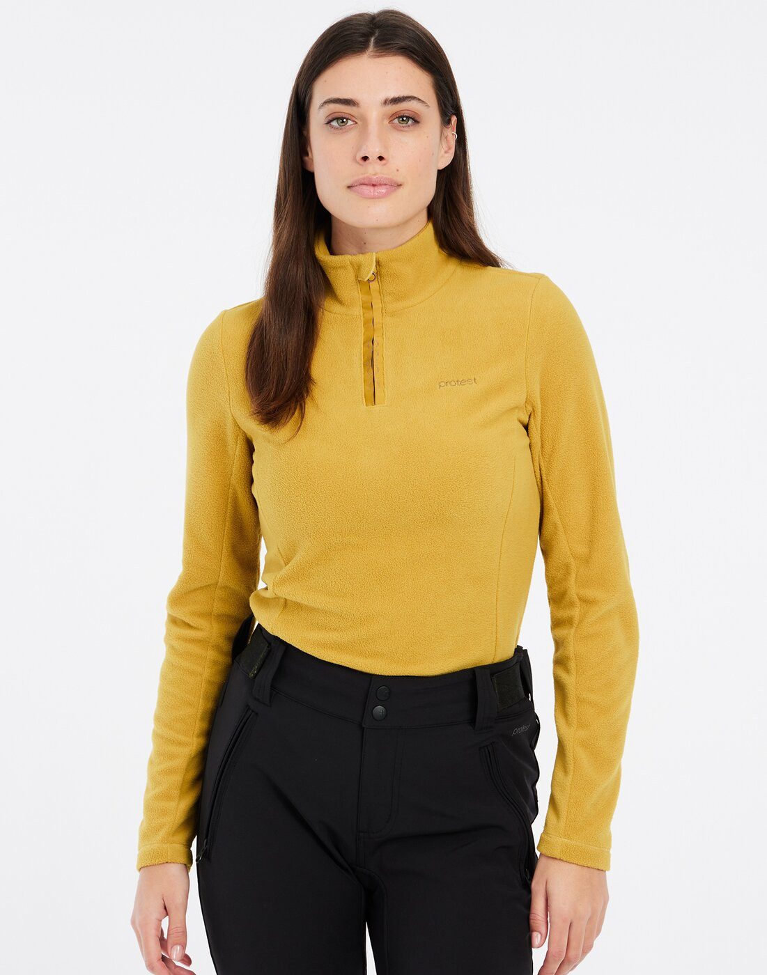 Protest Rollkragenpullover MUTEZ 1/4 zip top 757 Oliveoil Green