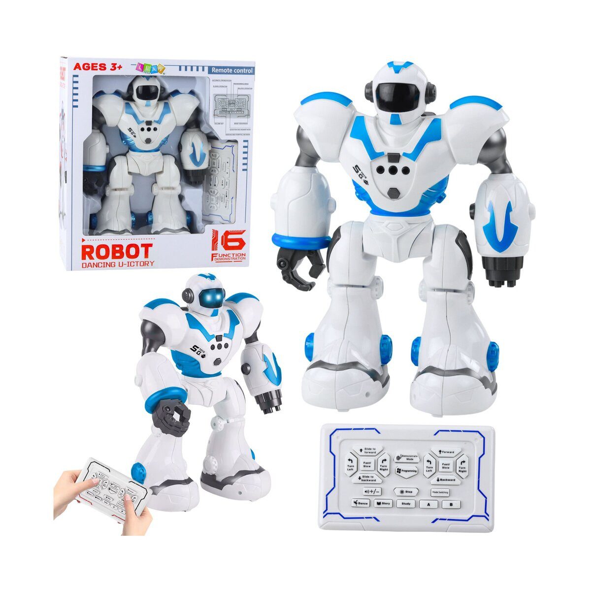 Wisam RC-Auto Interaktiver ferngesteuerter Roboter RC mit 16 Funktionen