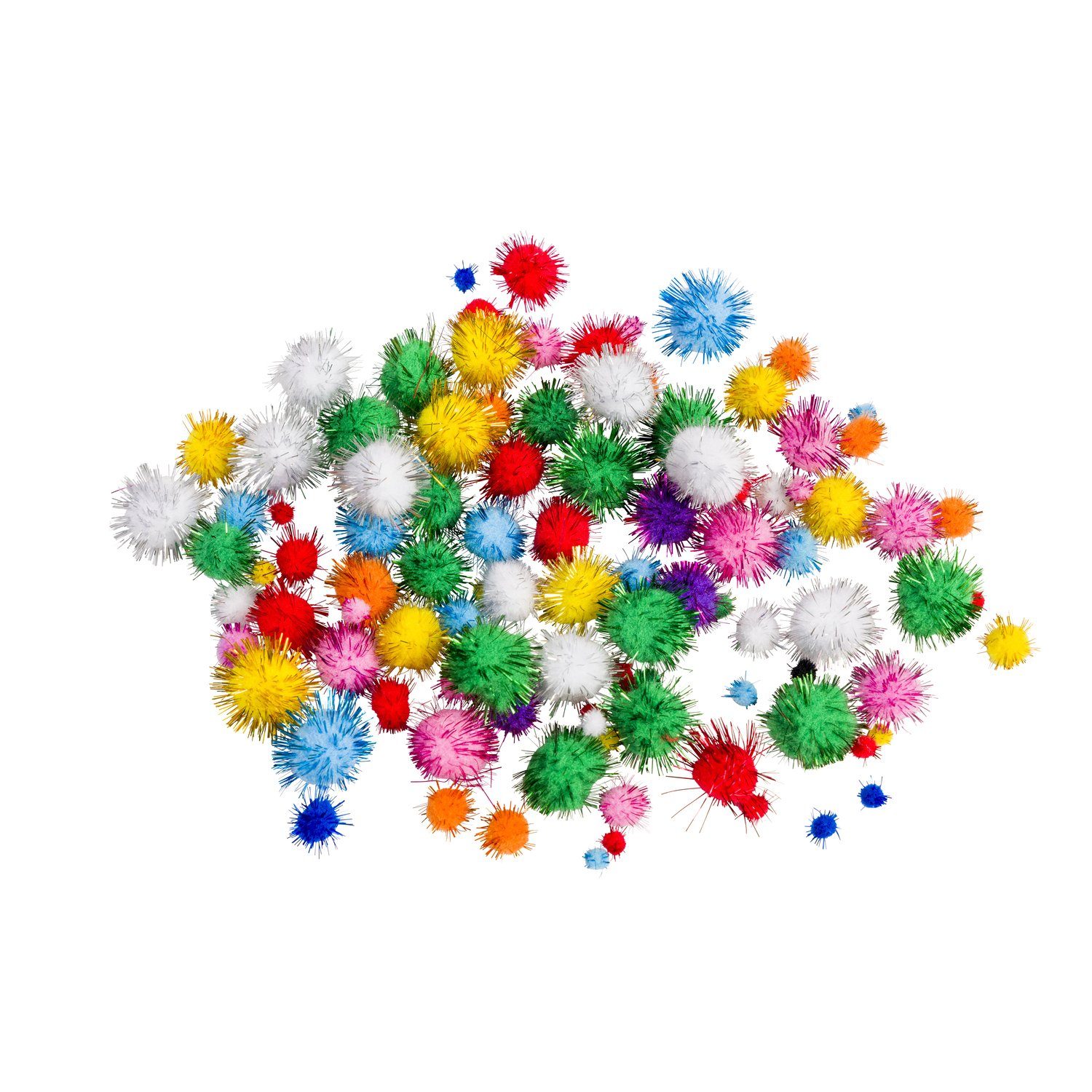 EDUPLAY Experimentierkasten Glitter Pom Poms 100er Set
