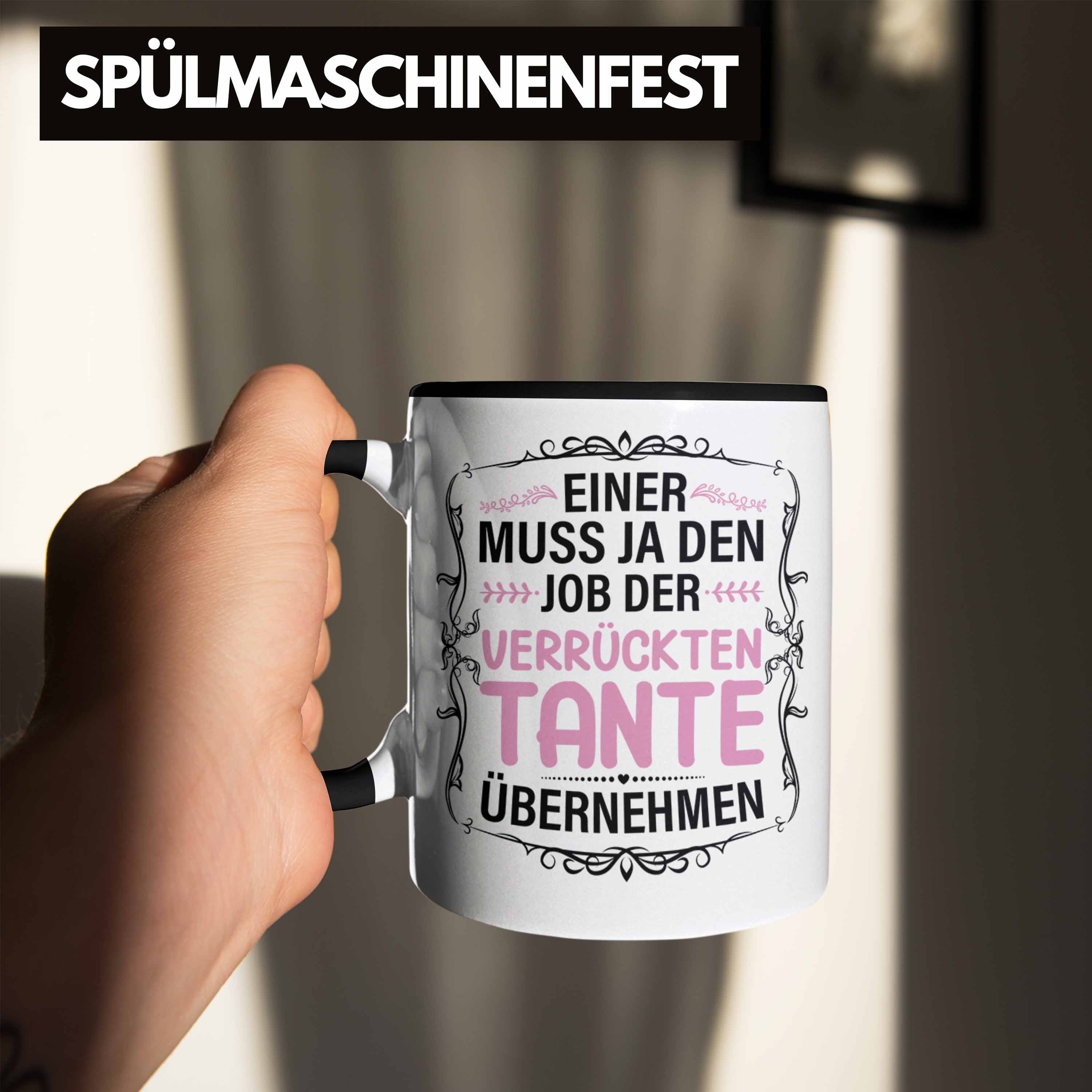 Tante Schwarz Verrückte Tasse Geschenk Spruch Trendation Tasse Trendation Lustig -