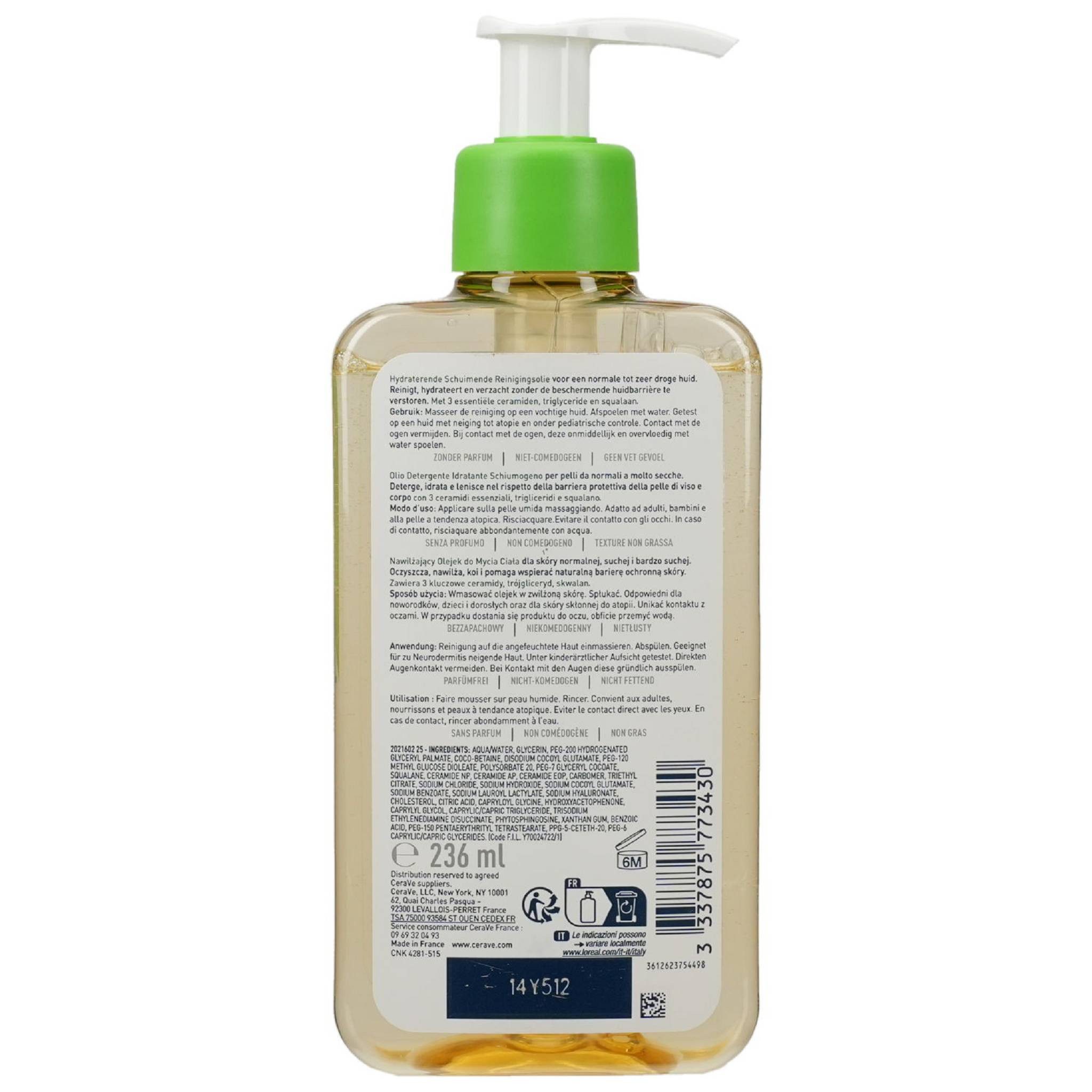 Cerave Hautcreme CERAVE Reinigungsöl 236ml PZN 17505891
