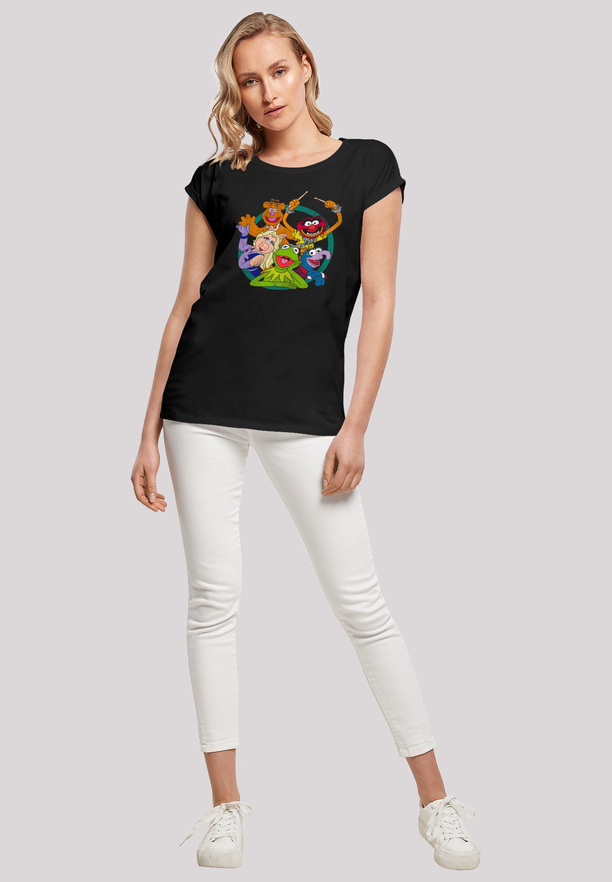 F4NT4STIC T-Shirt Disney Die Muppets Circle Group Print schwarz