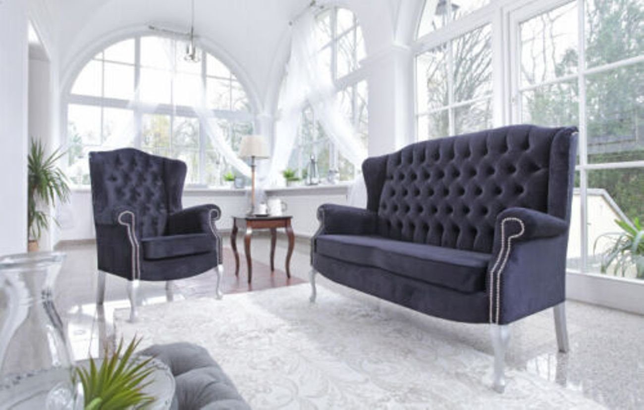 Klassische Couch JVmoebel Chesterfield-Sofa Sitzer 3+2 Chesterfield Sofagarnitur Sofa Made Polster, in Europe