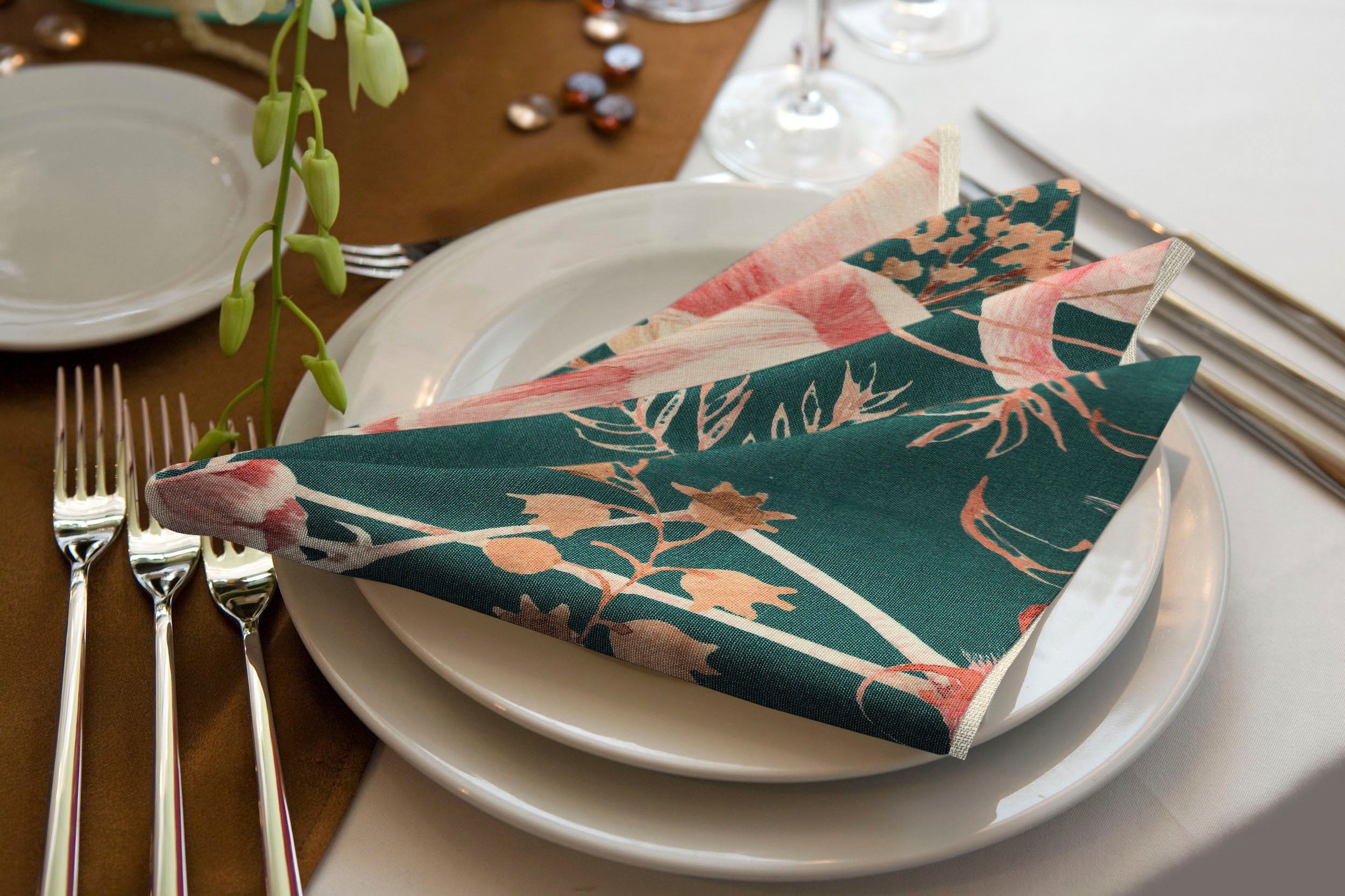 Adam Stoffserviette Eden, (4 St), GOTS organic,zertifiziert durch CERES 0242Made in Germany