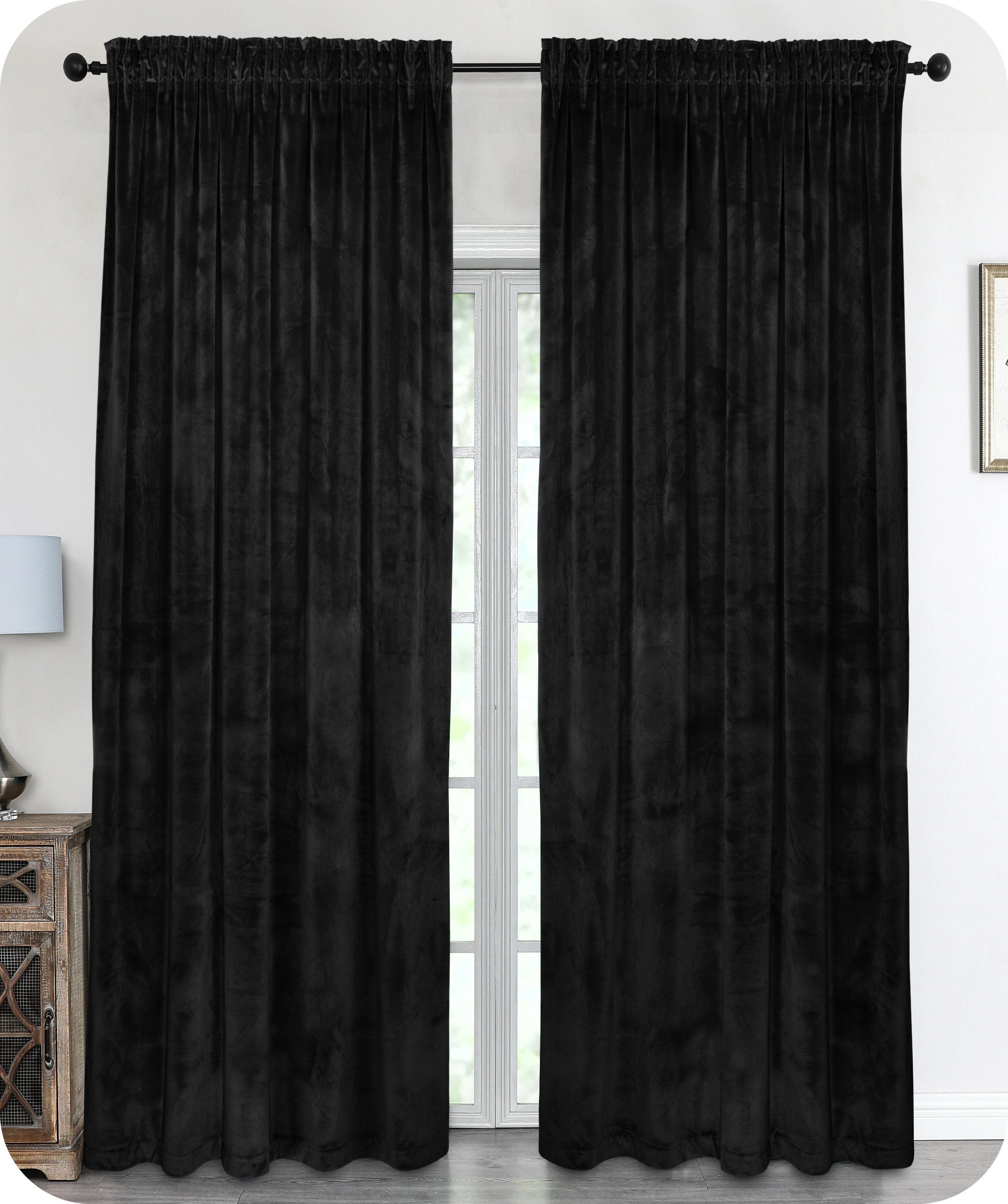 Beautex Verdunkelungsvorhang Samt Vorhang Kräuselband U-Band Gardine Velvet günstig online kaufen