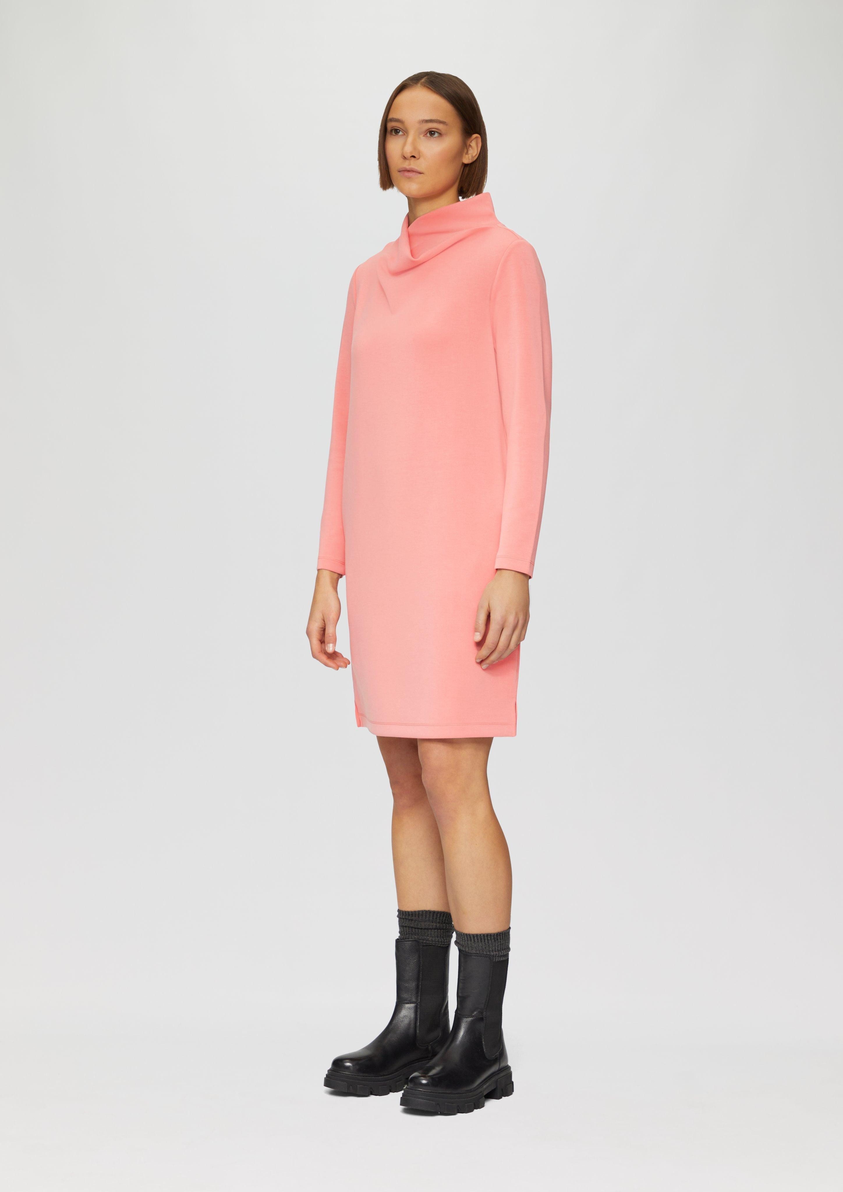 s.Oliver Minikleid Scuba-Kleid mit Wasserfallkragen und günstig online kaufen