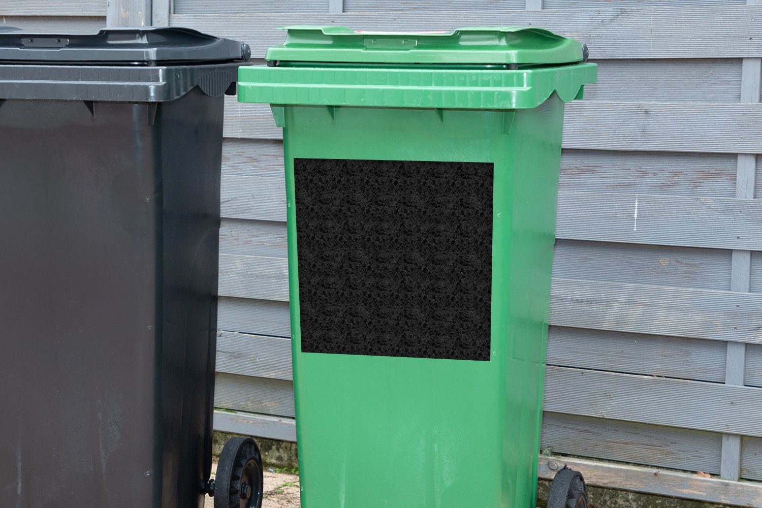 MuchoWow Wandsticker Container, Mülleimer-aufkleber, Muster Mülltonne, Abfalbehälter Granit - Stein (1 Sticker, St), 