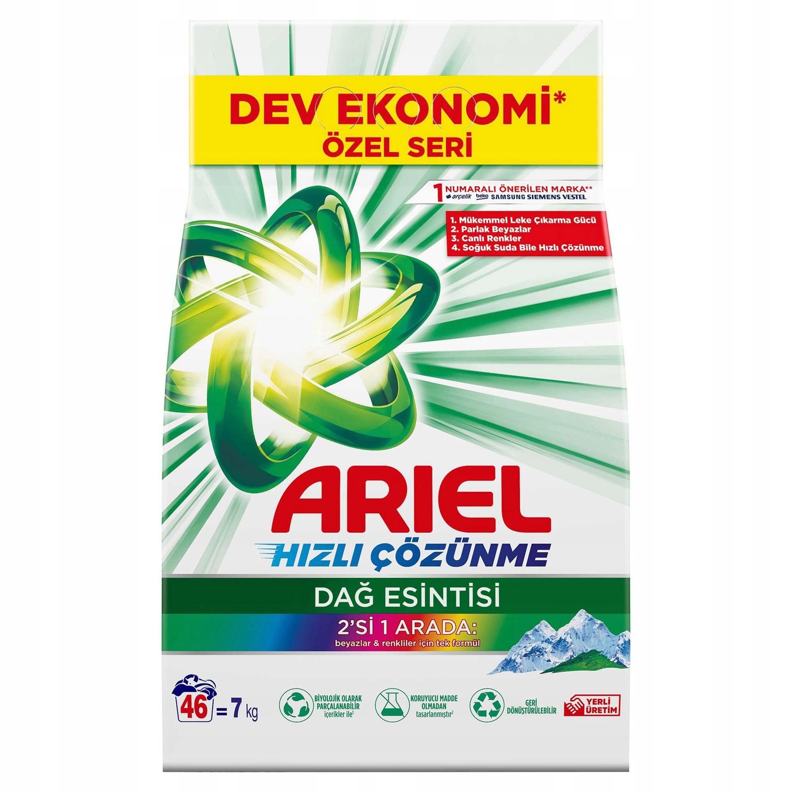 KomfortHome Ariel Ultra Oxi Extra Hygiene 5,5kg Waschpulver Weiß Universal Vollwaschmittel (Pulverwaschmittel Hygienisch Bakterien Sauerstoff Frisch XXL Vorrat, [- Extra Hygiene, Oxi-Technologie, Fleckenentfernung, 5,5kg Vorrat)