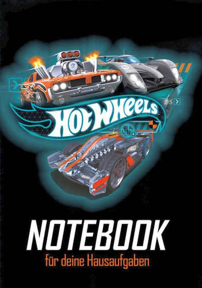 Nestler Schulheft Nestler Hausaufgabenheft Hot Wheels- Action Race Mattel A5