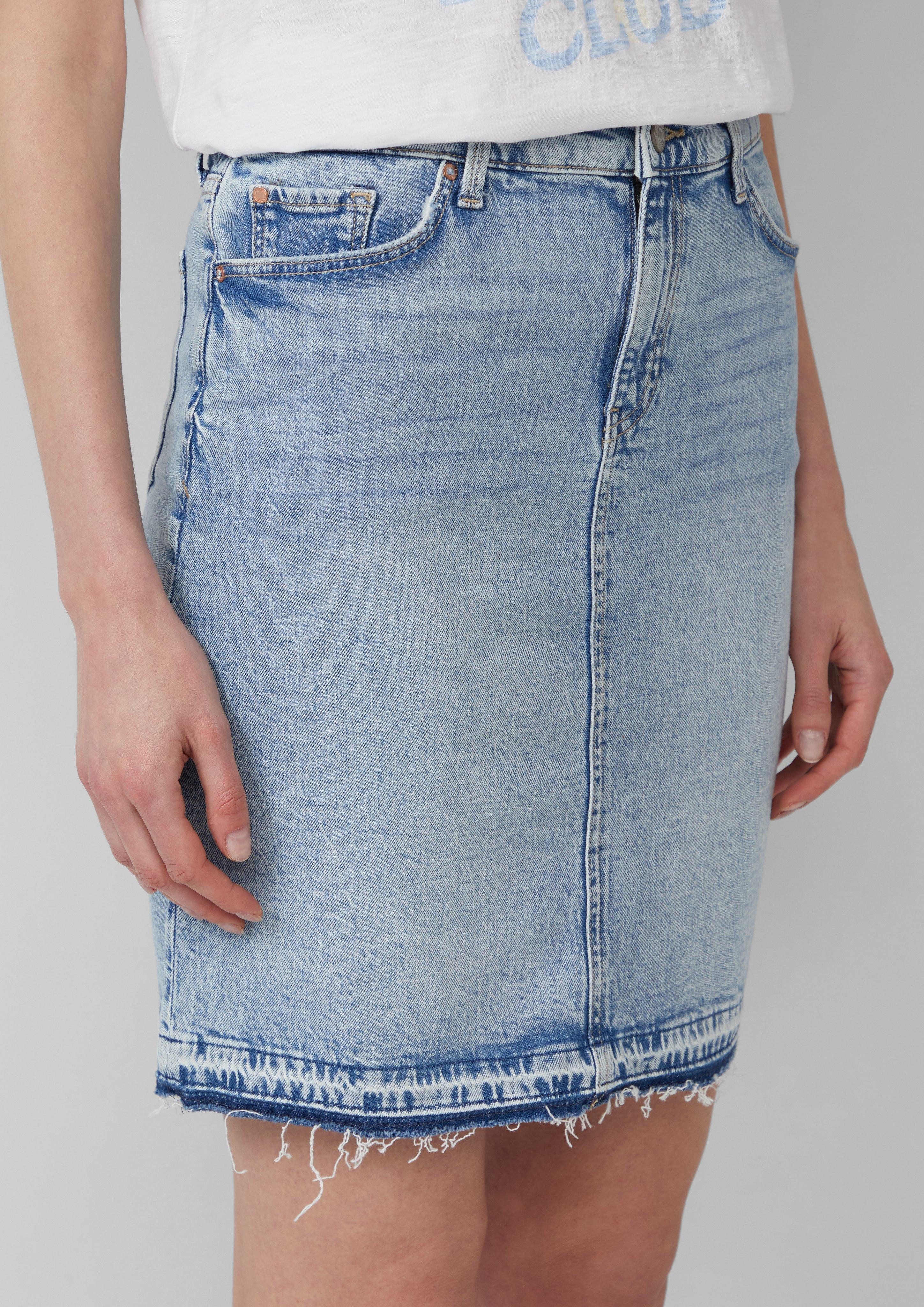 s.Oliver Minirock Kurzer Jeansrock mit offenem günstig online kaufen