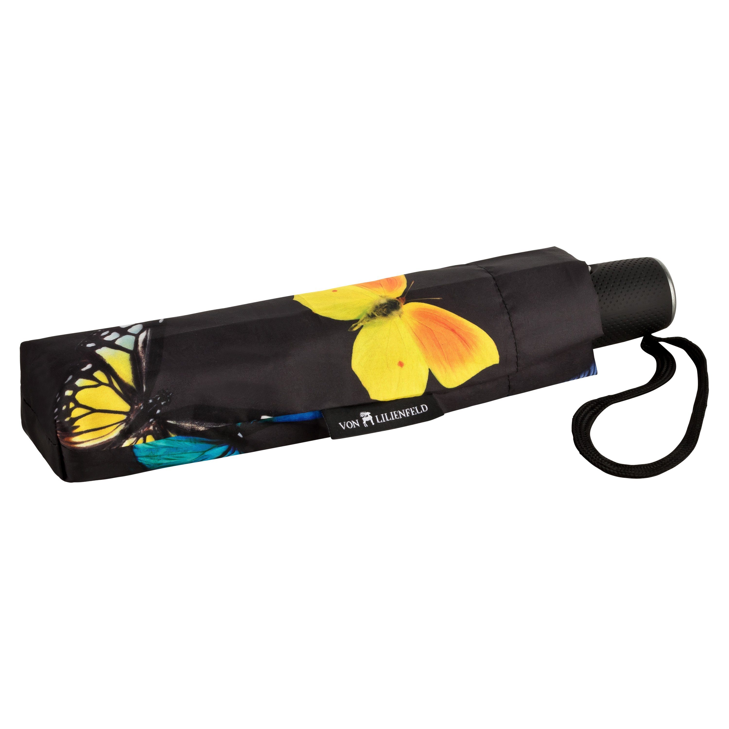 von Lilienfeld Taschenregenschirm Motivschirm Regenschirm Schmetterlingstanz Stabil Leicht Butterfly, Tiermotiv